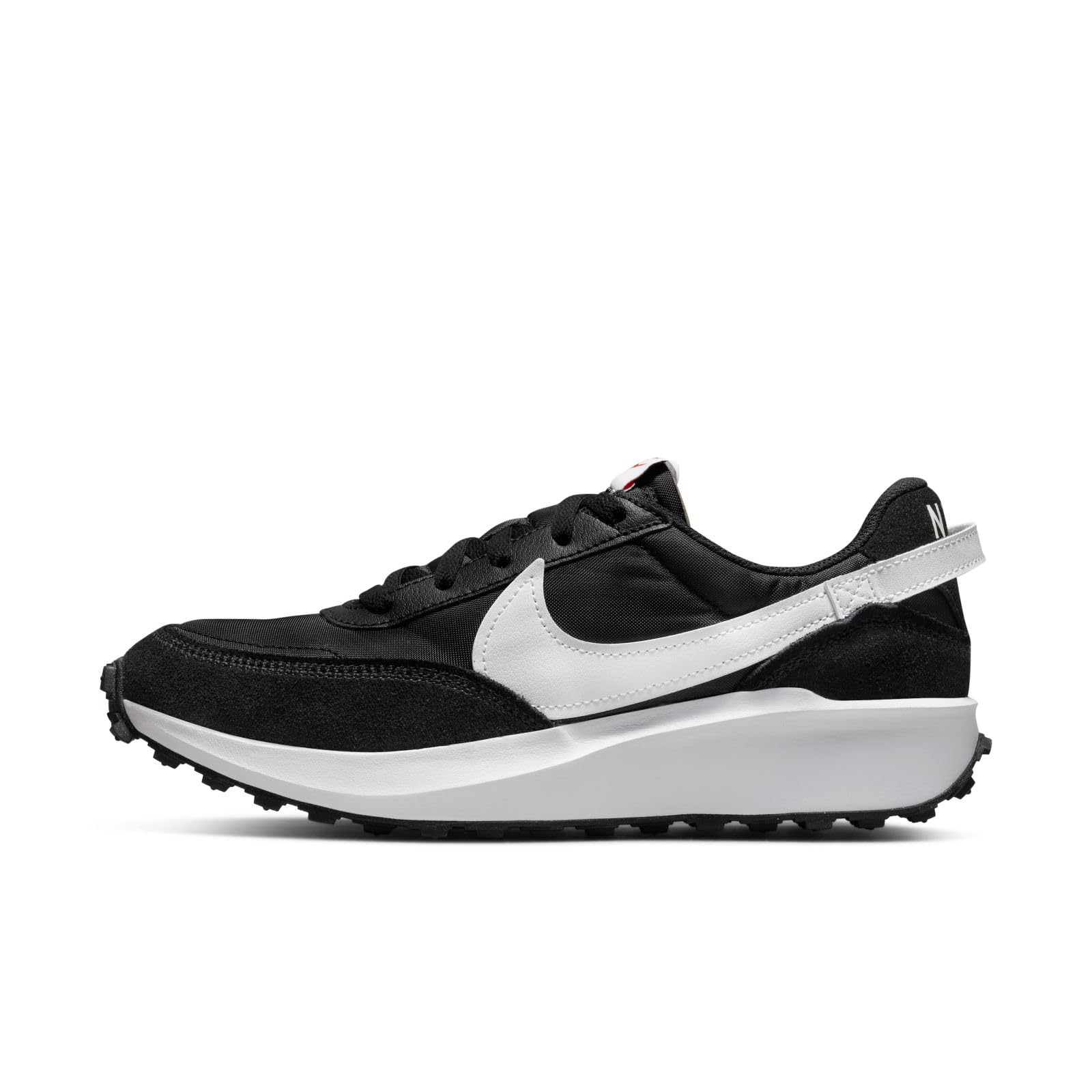 Nike Waffle Debut Womens Sneaker Black/White-Orange-Clear 9 M US SIZE- 9