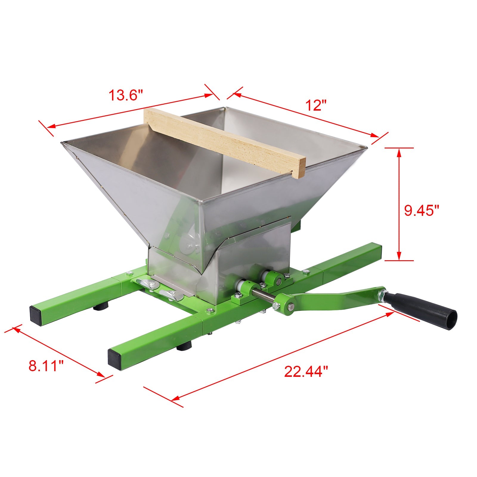 Fruit Wine Press and Crusher,100% Nature Apple&Grape&Berries Crusher Manual Juice Maker for Kitchen