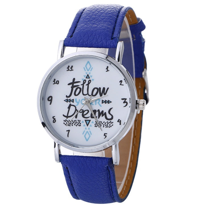 English pattern watch fashion ladies belt watch quartz watch