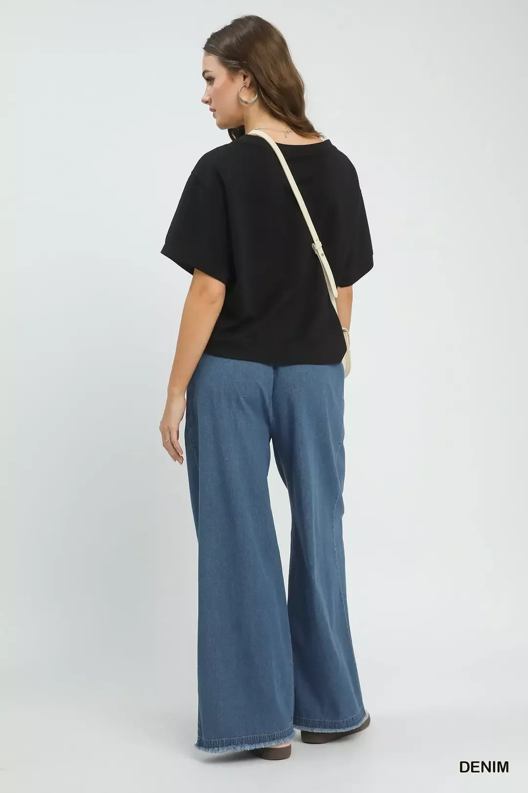 Umgee Stone Washed Wide Leg Pants