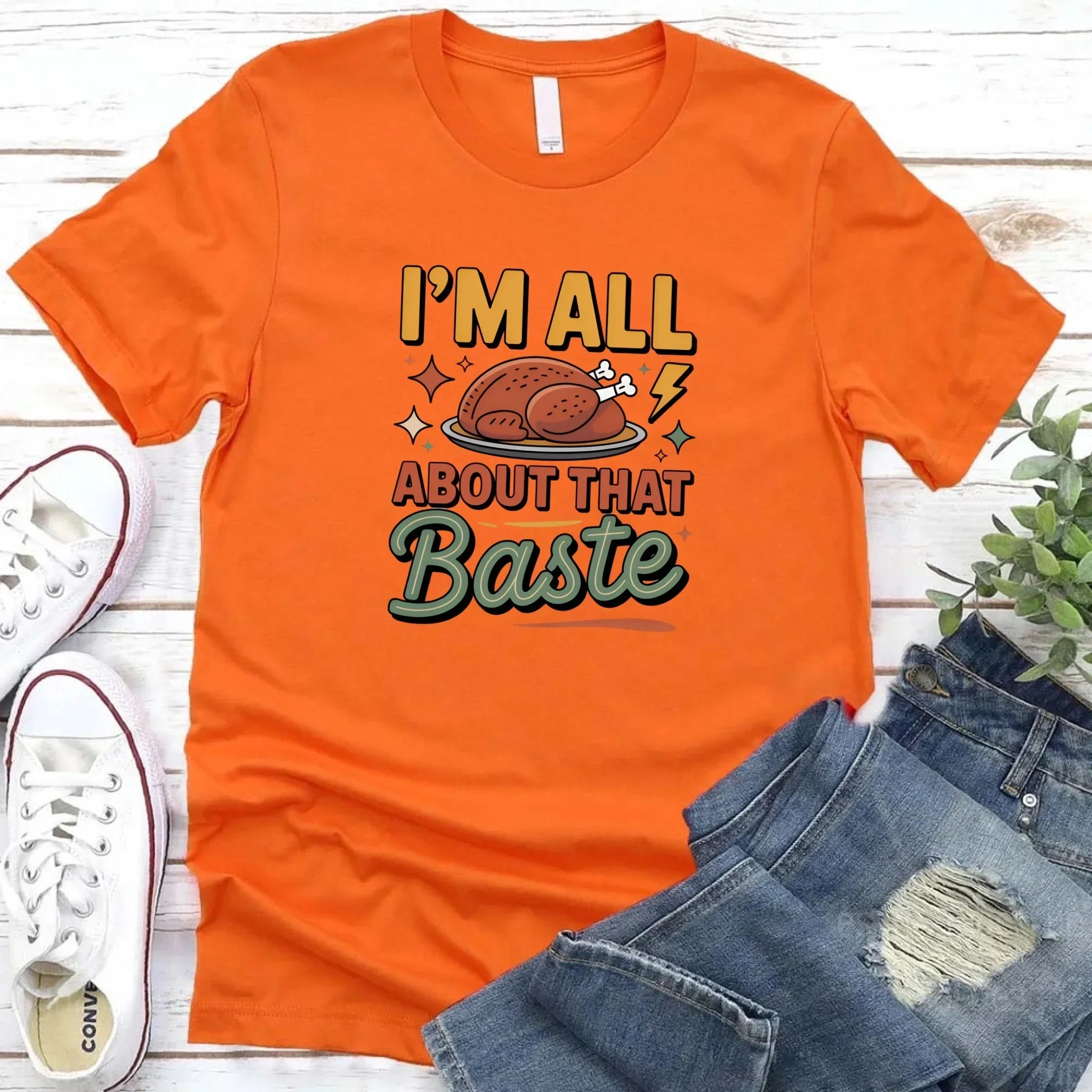 Funny Thanksgiving Couples Shirts – Baste & Gravy Matching Tees