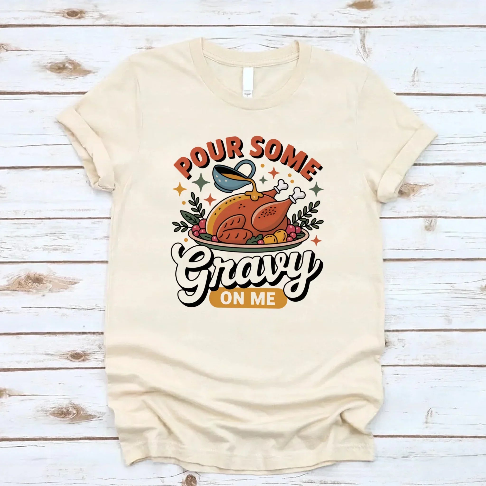 Funny Thanksgiving Couples Shirts – Baste & Gravy Matching Tees