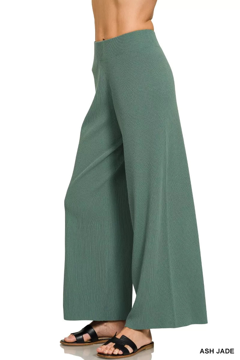 Zenana Viscose Sweater Top & Pants Set