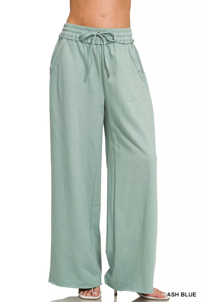 Zenana French Terry Wide Leg Sweatpants