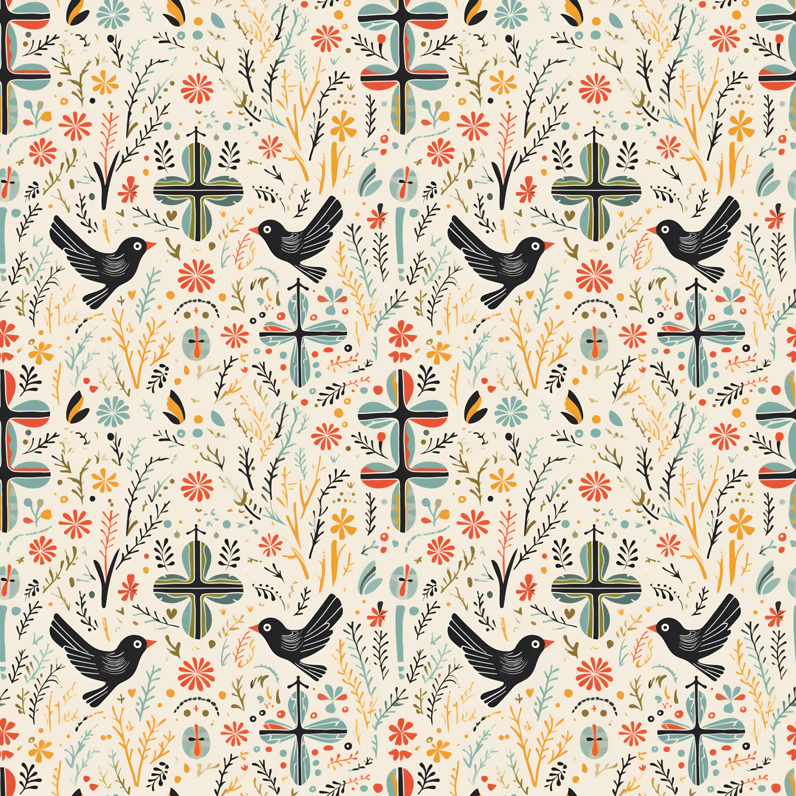 Premium Christian Wrapping Paper (3 Pcs) - Symbols Printed of Cross and Dove Birds Gift Wrapping Paper - Religious Gift Wrap Paper for Baptism First Holy Communion Nativity and Other Occasions