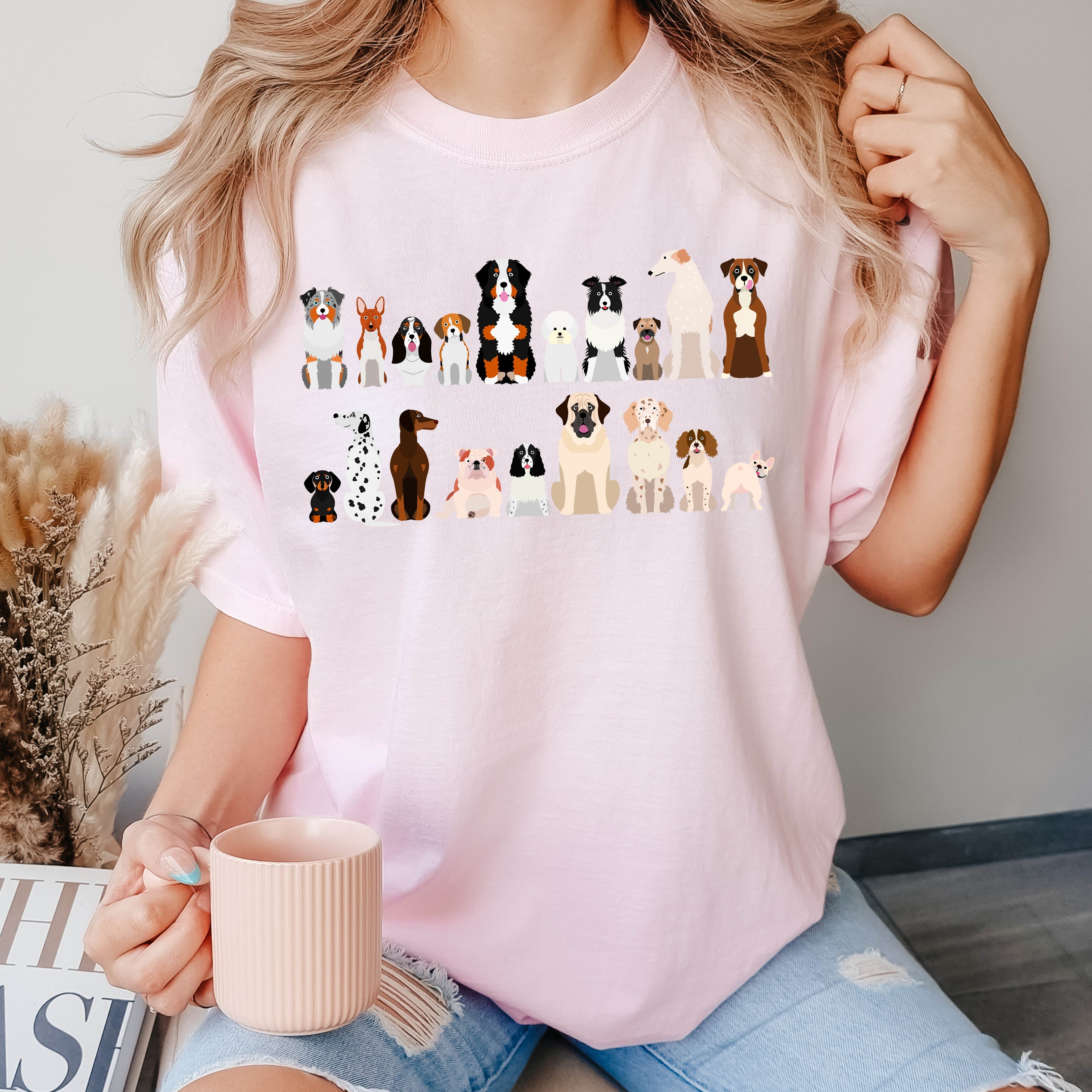 Dog Lovers Farm Animal Illustration Breeds And Pet Companions Gallery For All Dog Enthusiasts Comfort Colors Tee