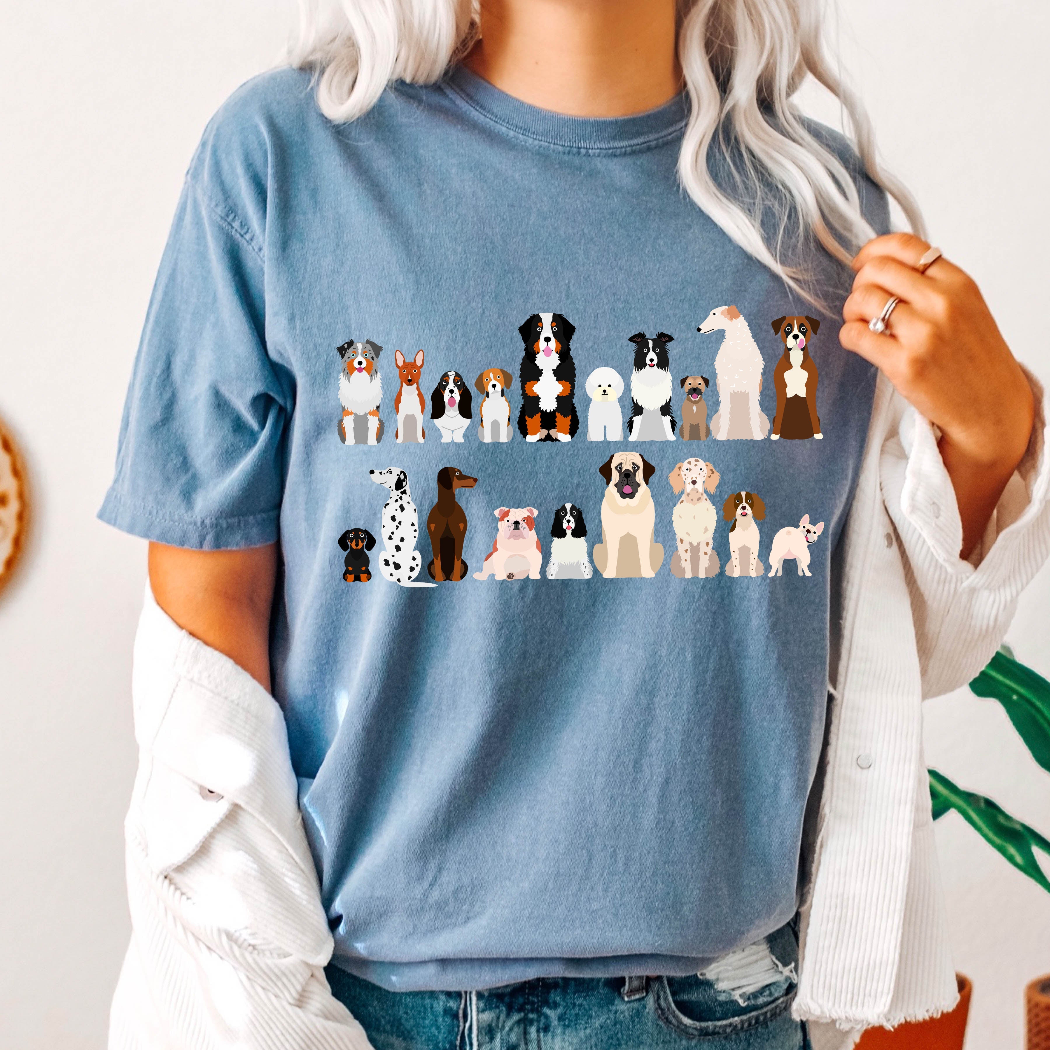 Dog Lovers Farm Animal Illustration Breeds And Pet Companions Gallery For All Dog Enthusiasts Comfort Colors Tee