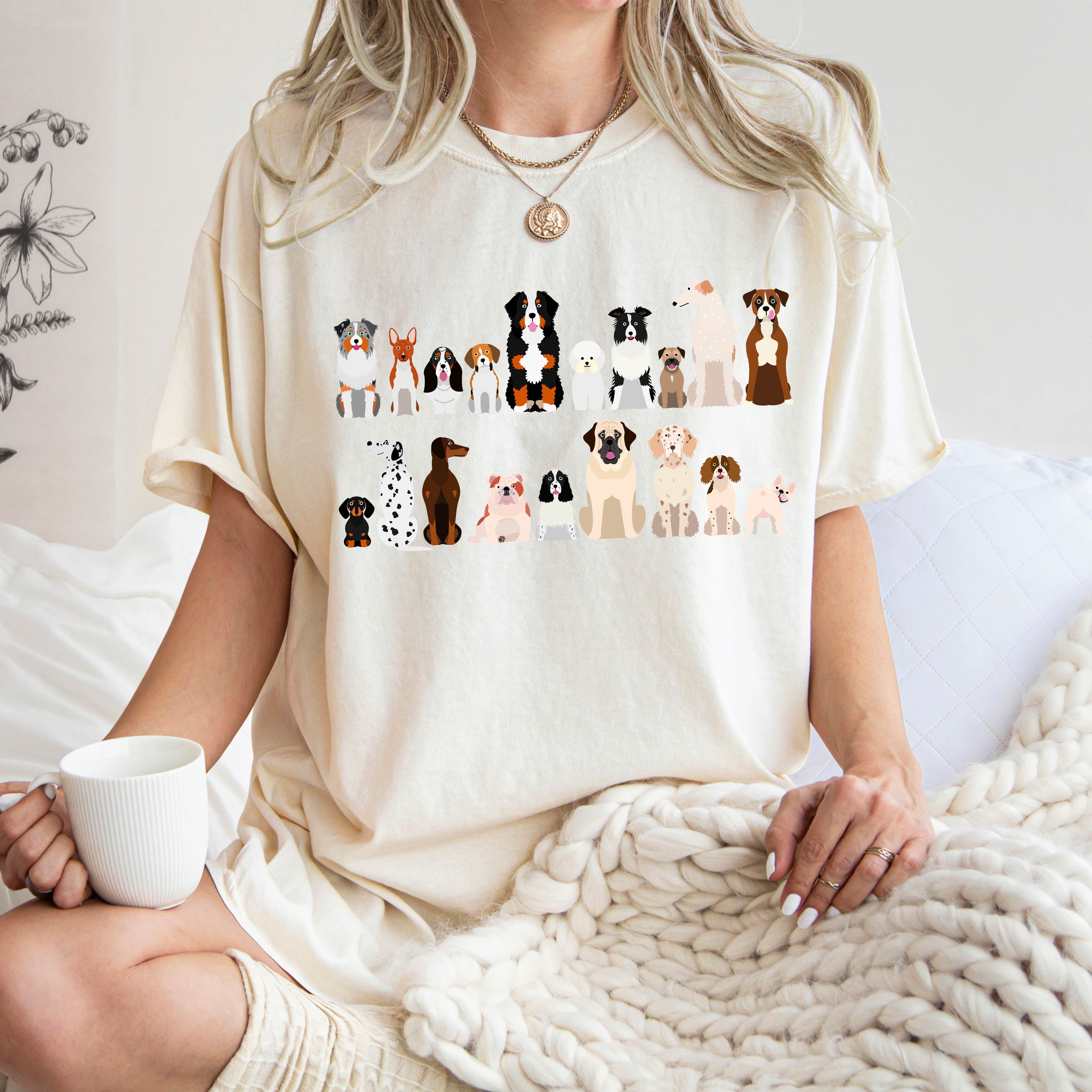 Dog Lovers Farm Animal Illustration Breeds And Pet Companions Gallery For All Dog Enthusiasts Comfort Colors Tee