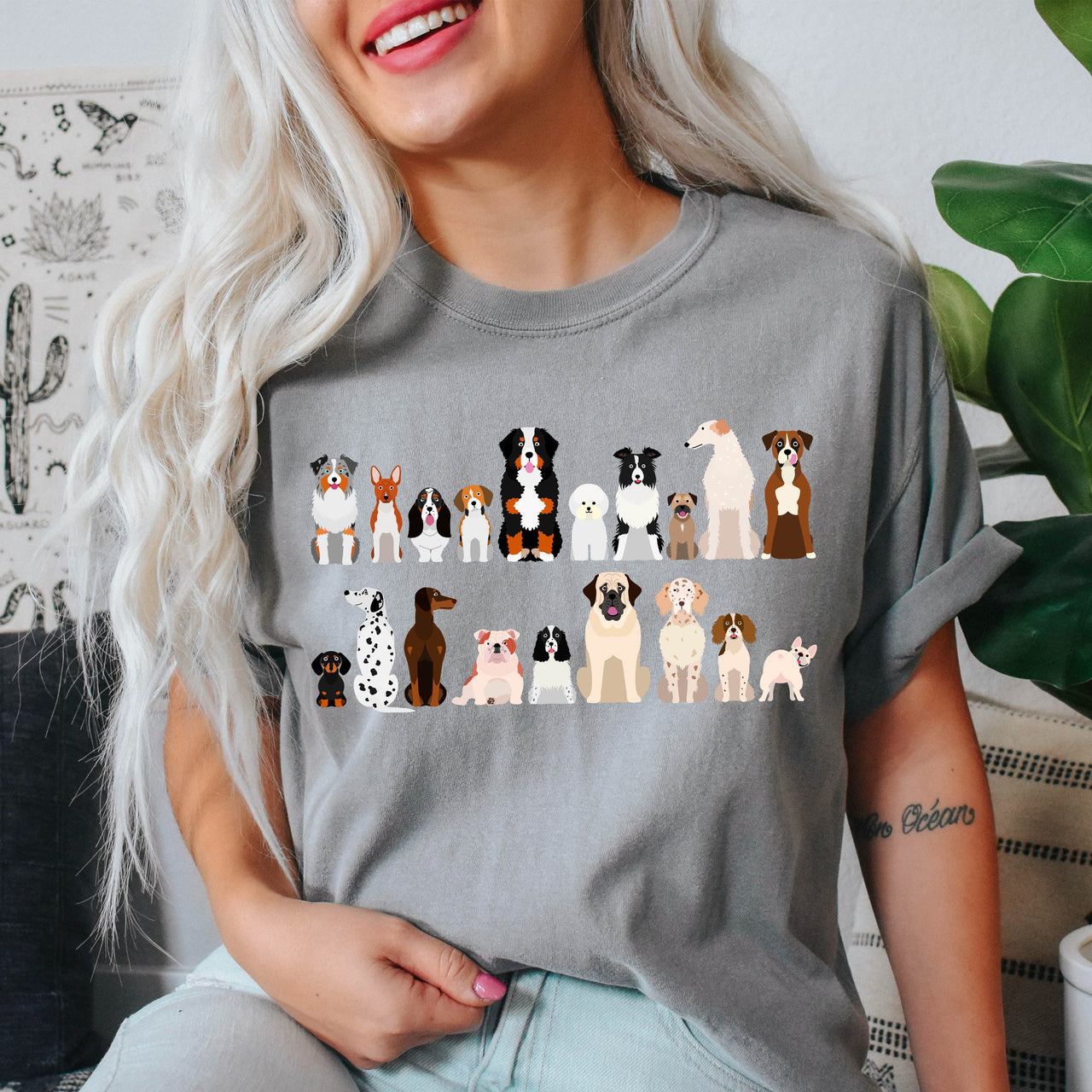 Dog Lovers Farm Animal Illustration Breeds And Pet Companions Gallery For All Dog Enthusiasts Comfort Colors Tee