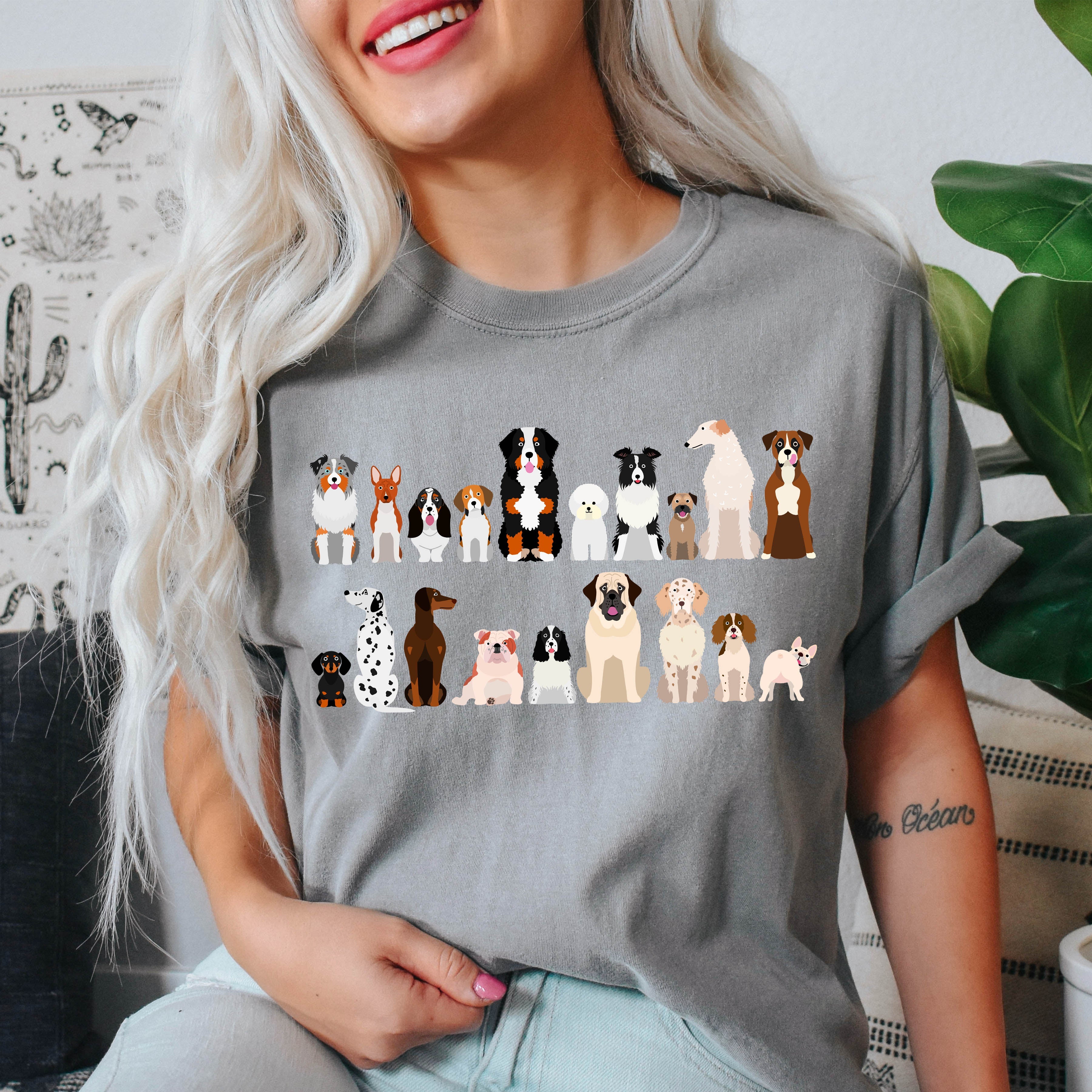 Dog Lovers Farm Animal Illustration Breeds And Pet Companions Gallery For All Dog Enthusiasts Comfort Colors Tee