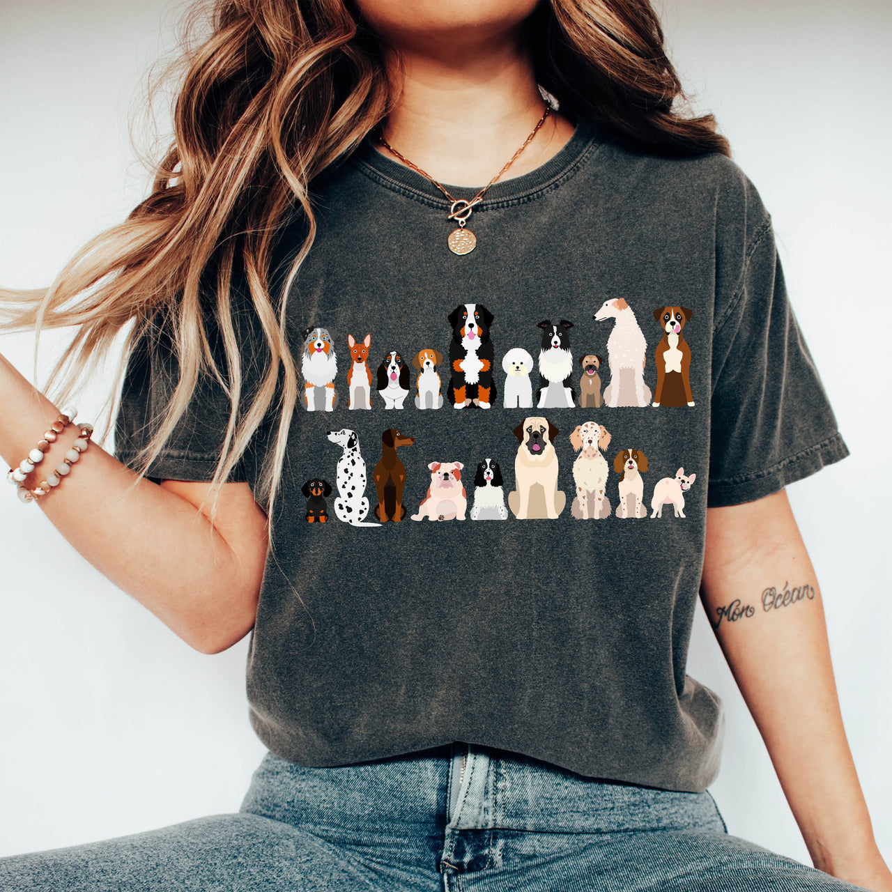 Dog Lovers Farm Animal Illustration Breeds And Pet Companions Gallery For All Dog Enthusiasts Comfort Colors Tee