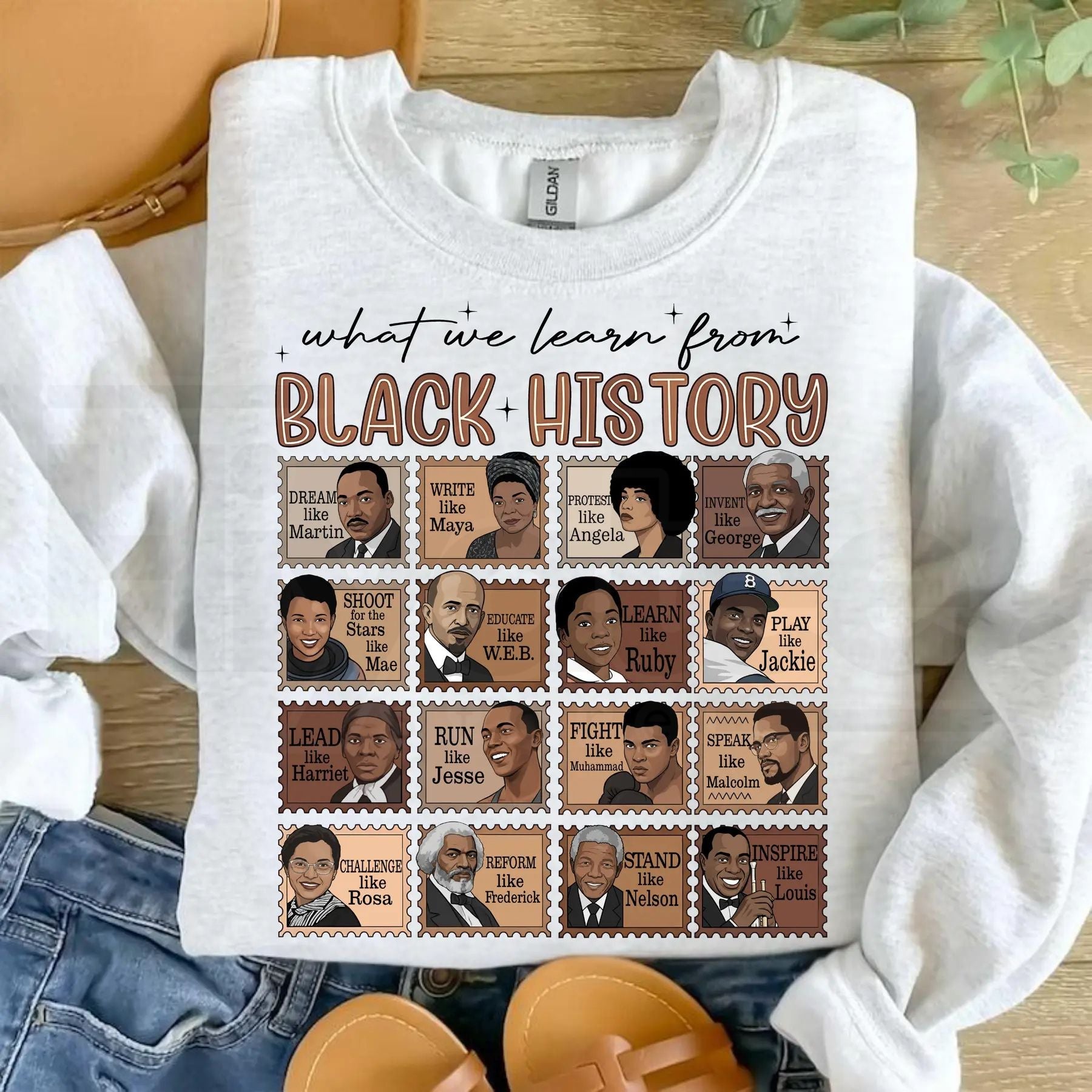 What We Learn From Black History Sweatshirt: Black History Month Pride Crewneck