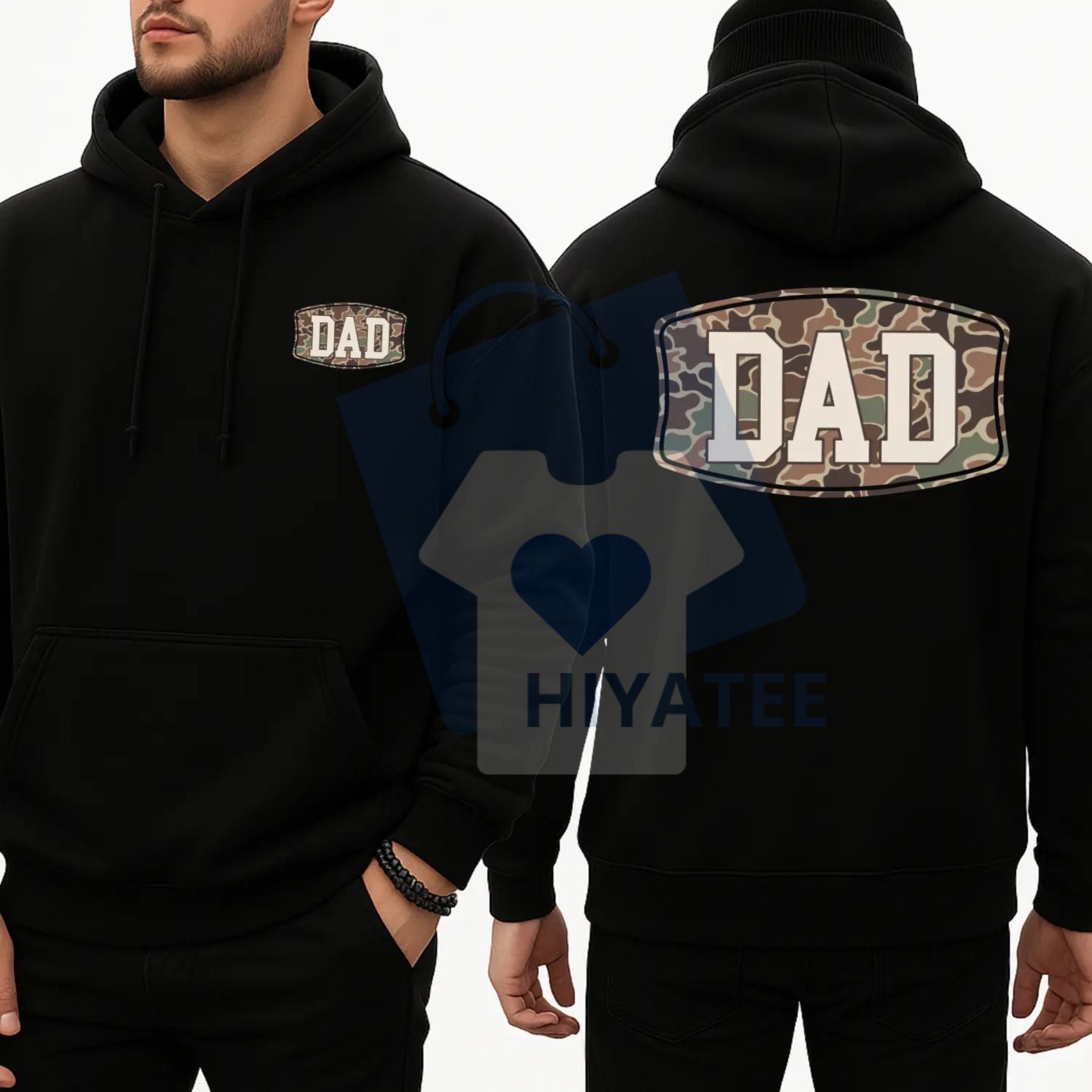 Camo Dad 2-Sided Hoodie – Funny Camouflage Graphic Pullover