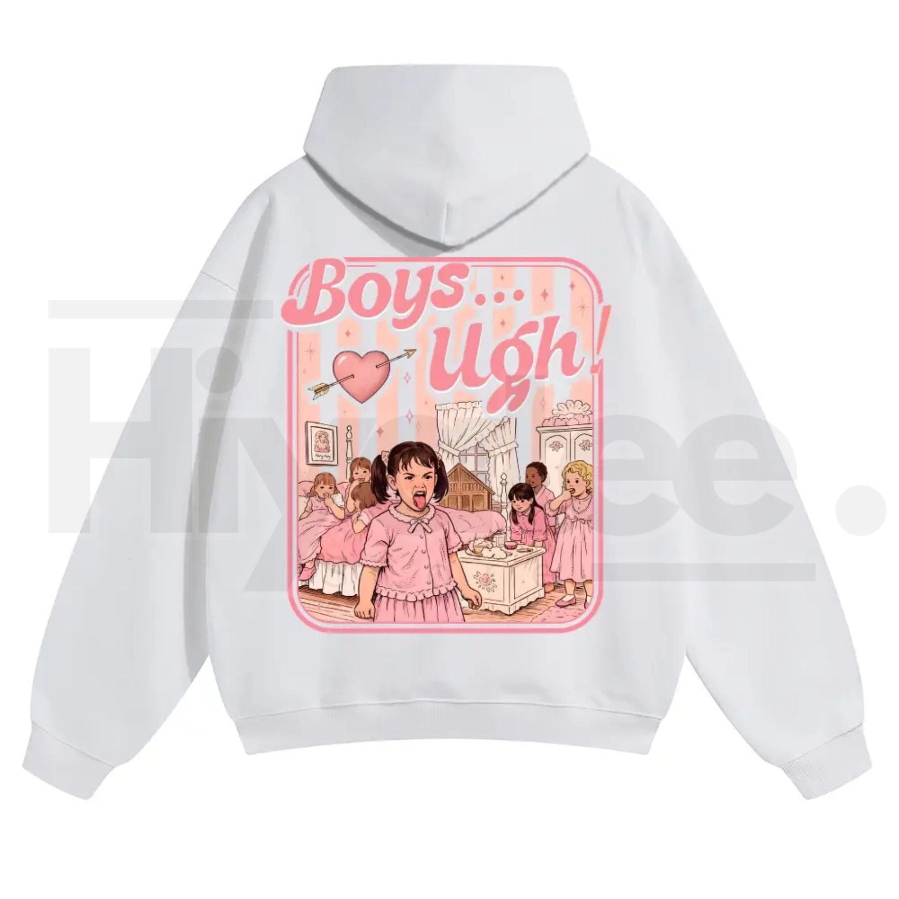 Unisex “Boys...Ugh!” 90s Movie Quote Hoodie – Funny Valentine's Streetwear Pullover, Retro Y2K Aesthetic Graphic Hoodie
