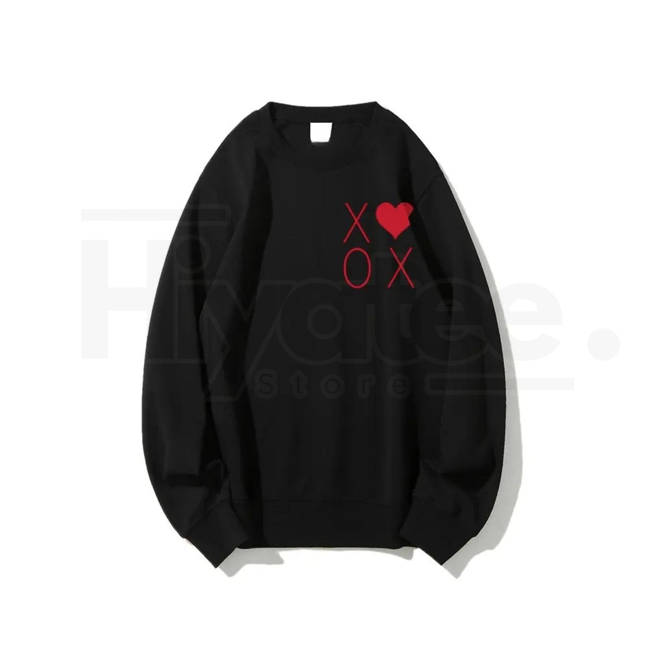 XOXO Heart Valentine's Day Sweatshirt: Trendy Women's Graphic Crewneck Pullover