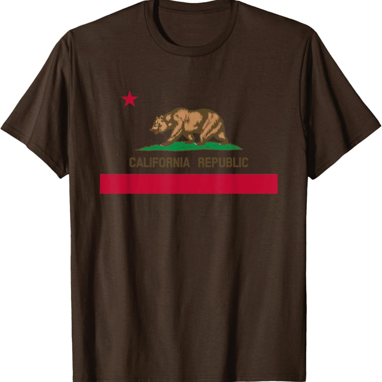 California Republic Flag T-Shirt - Patriotic State Travel USA Gift Tee, California Bear Apparel