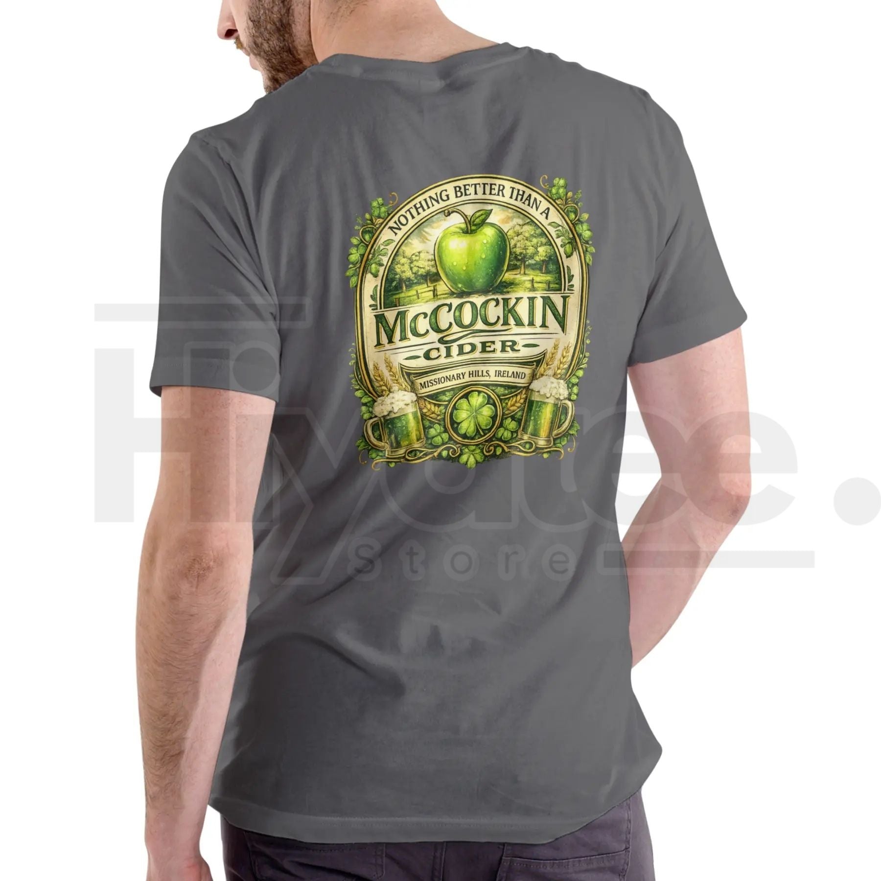 MCCOCKIN CIDER Funny Name T-Shirt – St. Patrick’s Day Unisex Cotton Tee