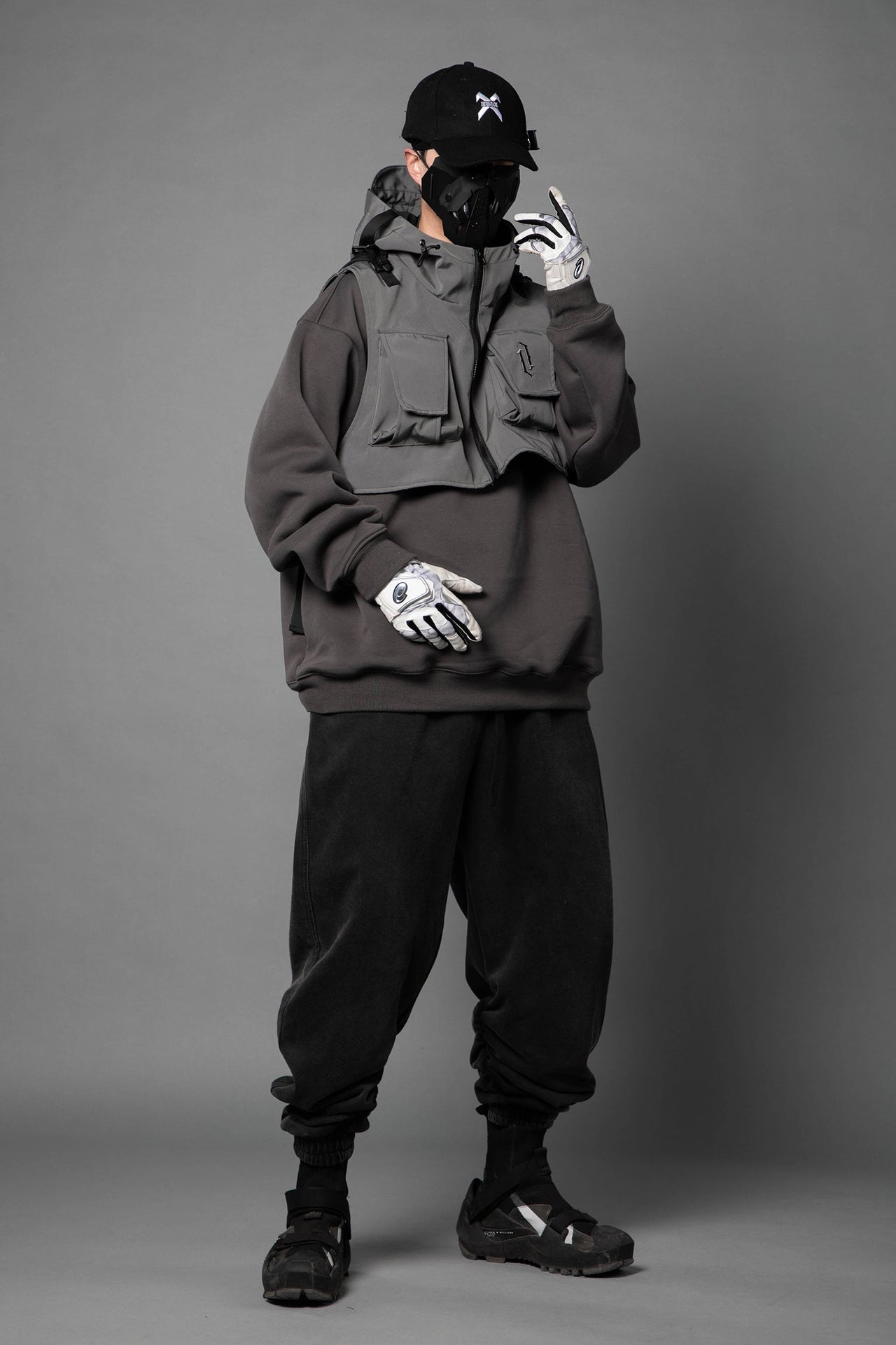 HiH34 Grey Tech Guard Hoodie