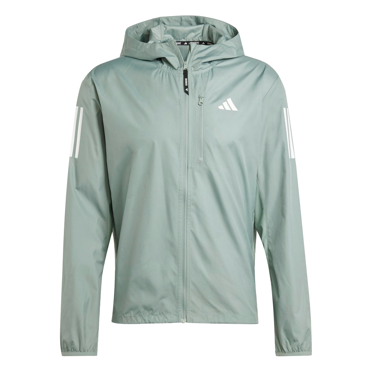 adidas Mens Own The Run Jacket Silver Green