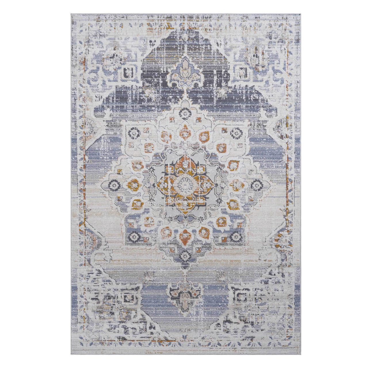 NAAR PAYAS Collection 8X10 Cream / Gold / Medallion Area Rug