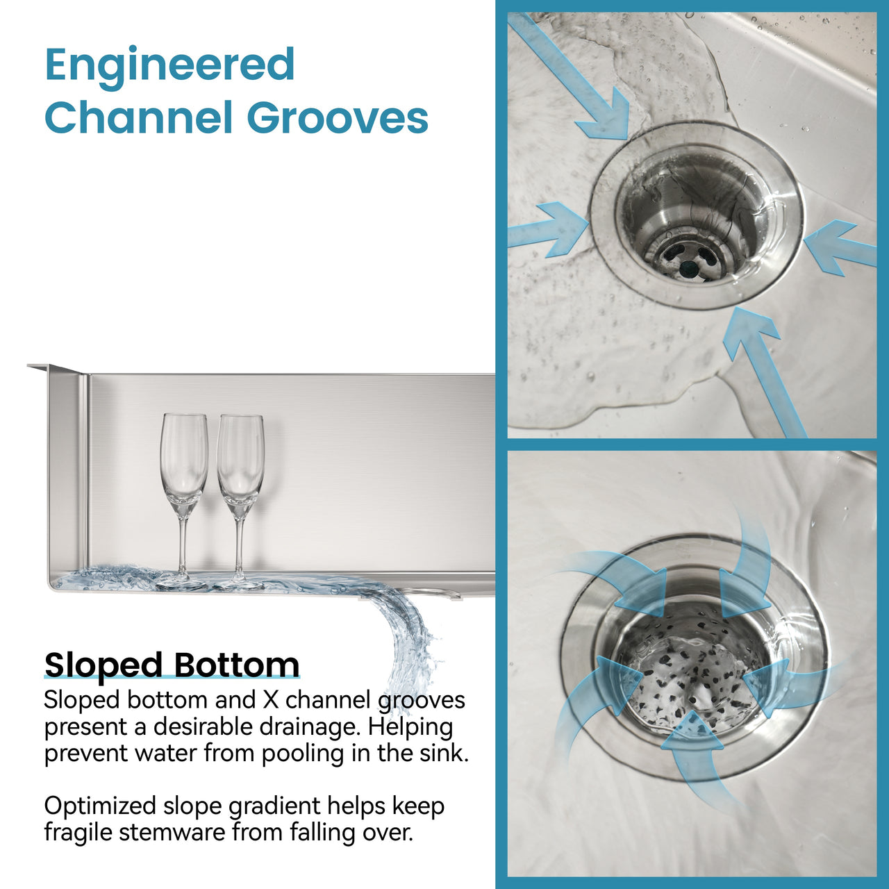 33'x19' Embedded Double Bowl Kitchen Sink, Undermount Handmade Sink in Brushed (Sink only)