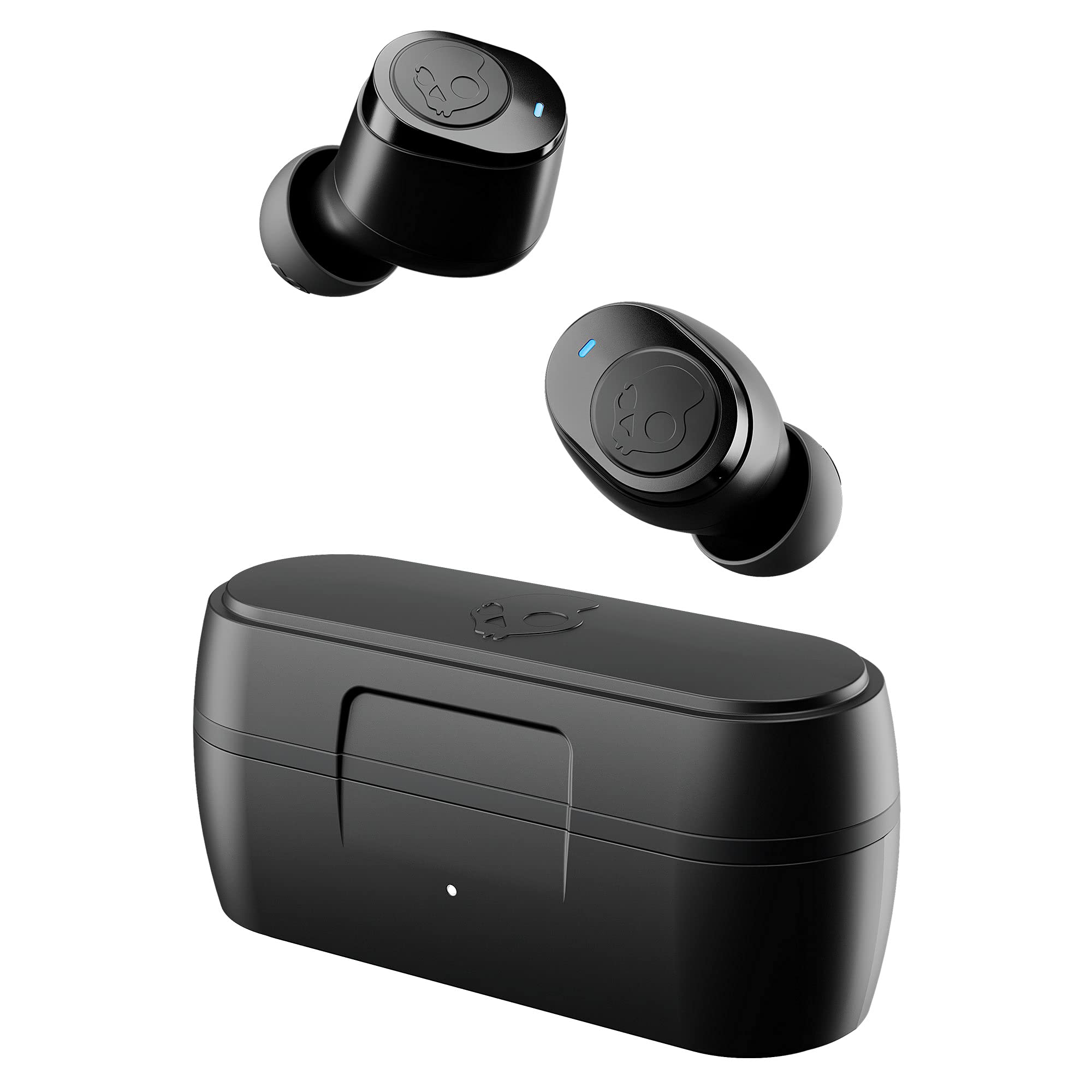 Skullcandy Jib True Wireless Earbud with Microphone / 22 Hour Battery Life / Use with iPhone and Android / Best for Gym and Gaming / Bluetooth Earbud Headphones - Black/Orange