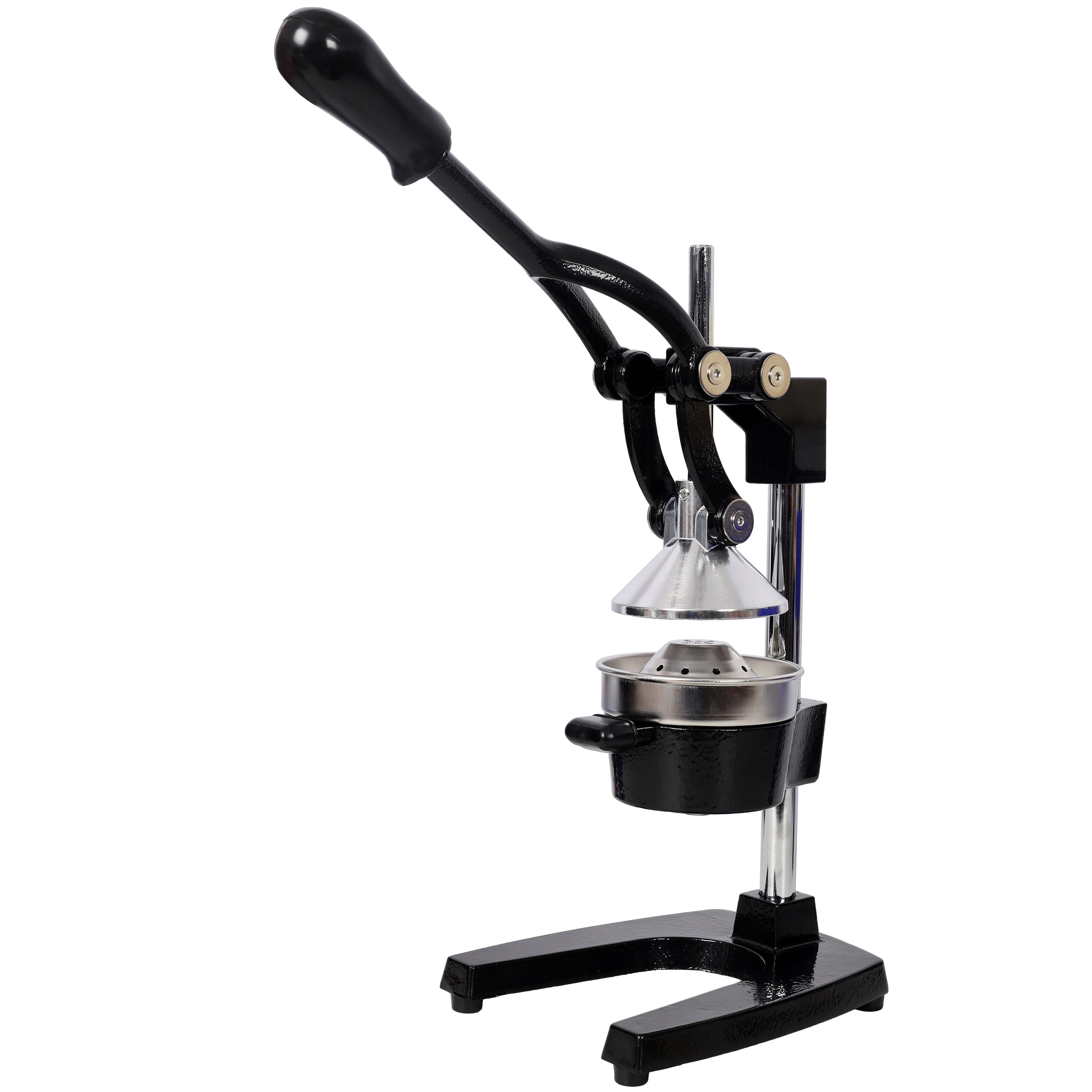 Cast Iron Citrus Juicer , Extra-Large Commercial Grade Manual Hand Press , Heavy Duty Countertop Squeezer for Fresh Orange Juice ,Black Color