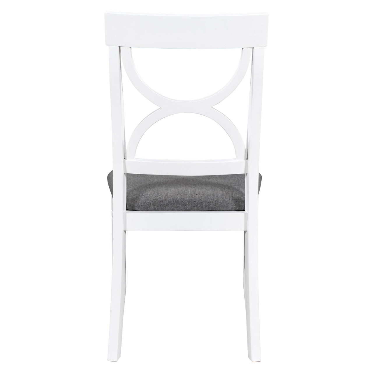 TOPMAX 6-Piece Wood Dining Table Set Kitchen Table Set with Upholstered Bench and 4 Dining Chairs, Farmhouse Style,Gray+White (old sku: SP000003AAK)