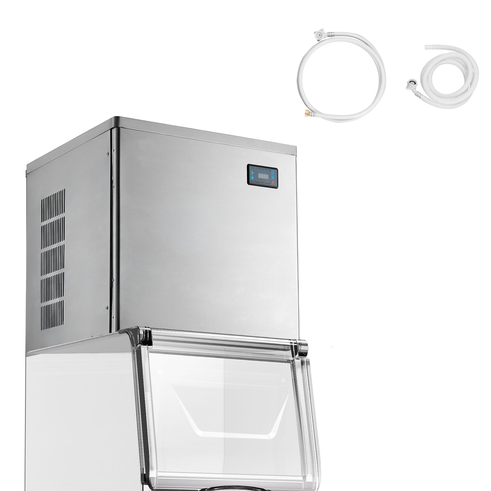Commercial Ice Maker Machine - Head, 450 Lbs/Day Stainless Steel Ice Machine with Scheduled Ice-Making, Self-Cleaning, Adjustable Thickness, Ideal for Restaurant Bar Cafe Hotel - Head Only