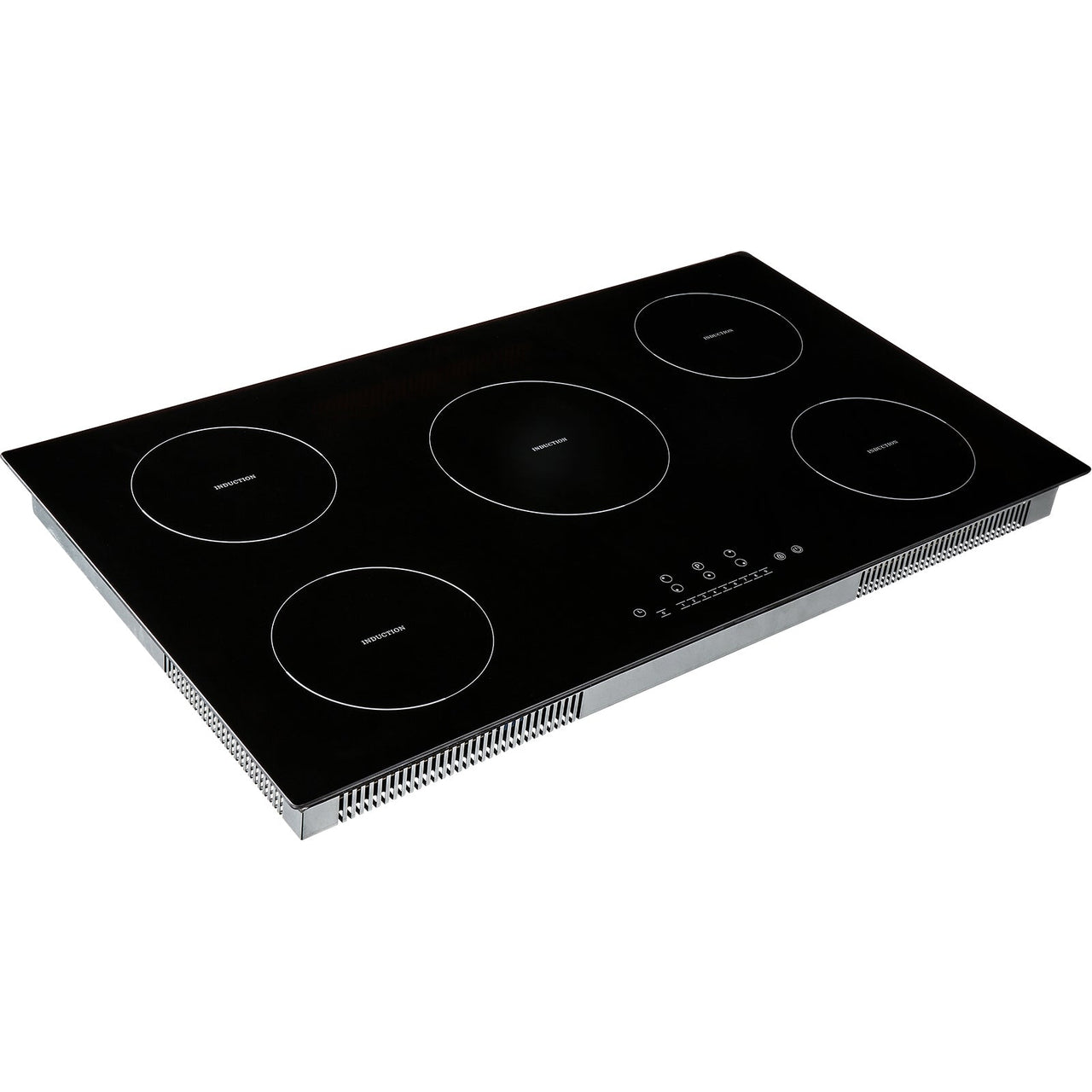 Electric Cooktop, 5 Burners, 36'' Induction Stove Top, Built-in Magnetic Cooktop 9200W, 9 Heating Level Multifunctional Burner, LED Touch Screen w/ Child Lock & Over-Temperature Protection