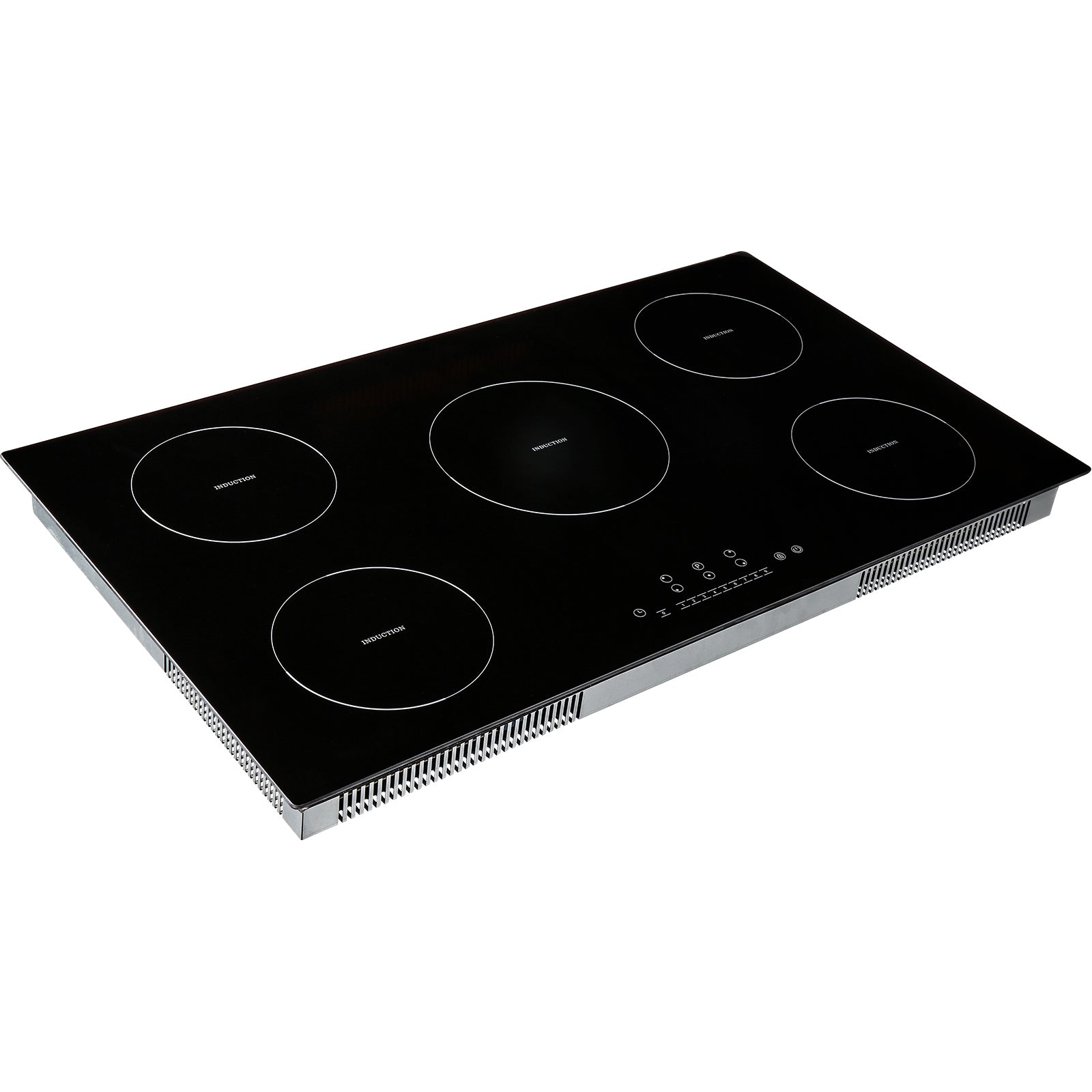 Electric Cooktop, 5 Burners, 36'' Induction Stove Top, Built-in Magnetic Cooktop 9200W, 9 Heating Level Multifunctional Burner, LED Touch Screen w/ Child Lock & Over-Temperature Protection