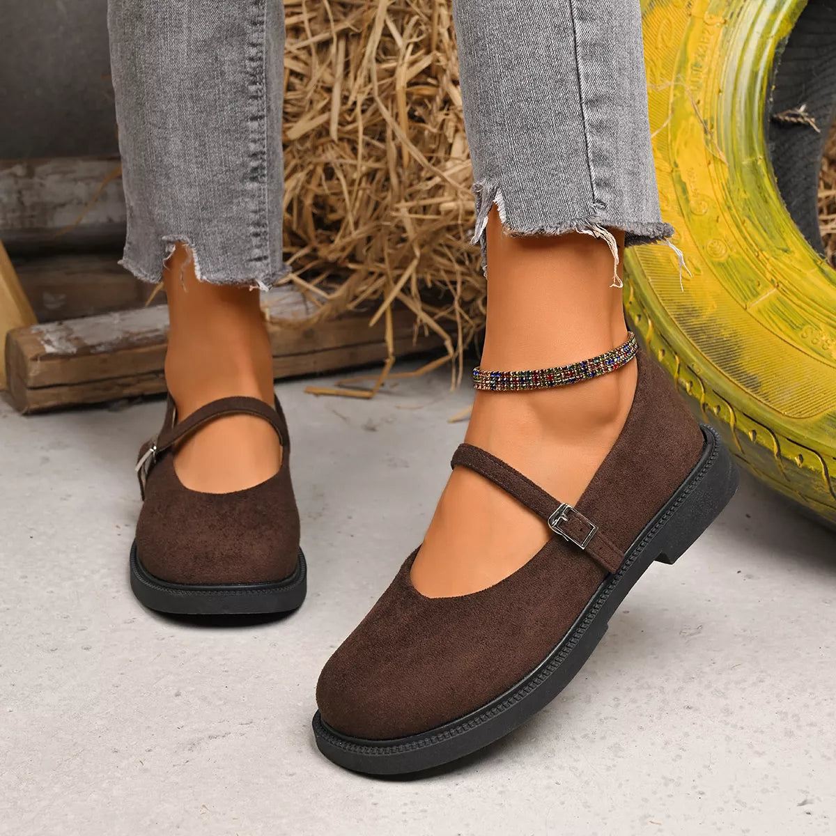 Round Toe Slip-Ons