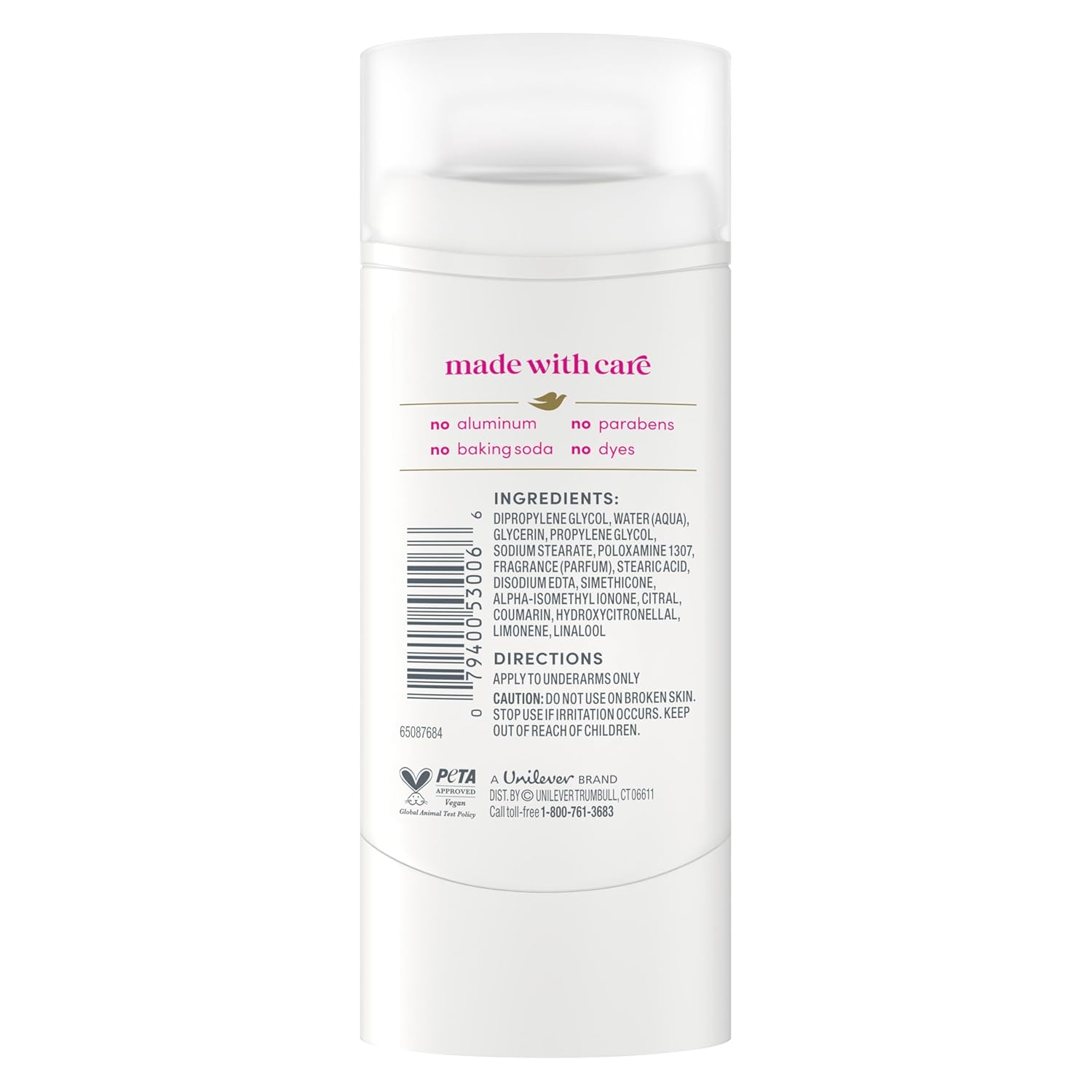 Dove Deodorant Stick Dragon Fruit Fizz for 72 Hour Odor Protection Aluminum Free 2.4 oz