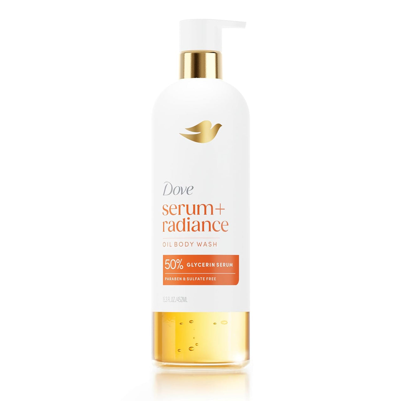 Dove Jojoba oil & Monoi Flower Oil Body Wash Serum + Radiance For Women for Hydrated & Repaired Skin 15.3 fl oz