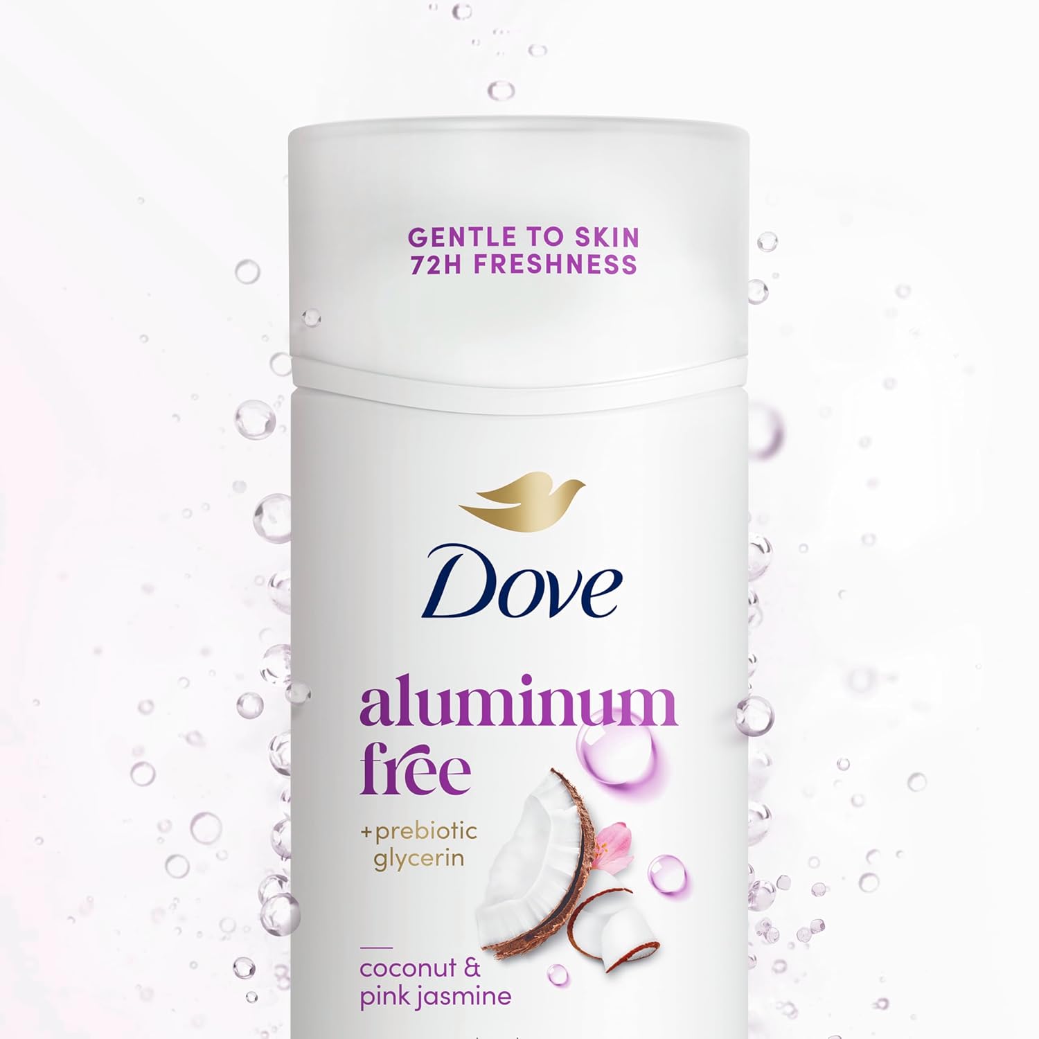 Dove Deodorant Stick for 72 Hour Odor Protection Coconut & Pink Jasmine Aluminum Free 2.4 oz