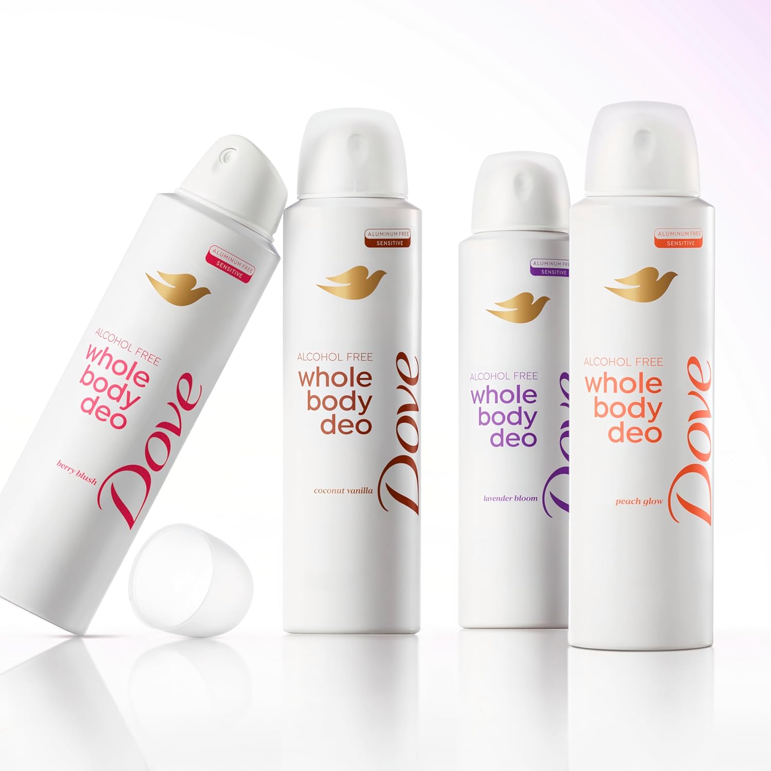 Dove Whole Body Deo Alcohol Free Deodorant Spray for Women 72-hour odor control Lavender Bloom 4 oz