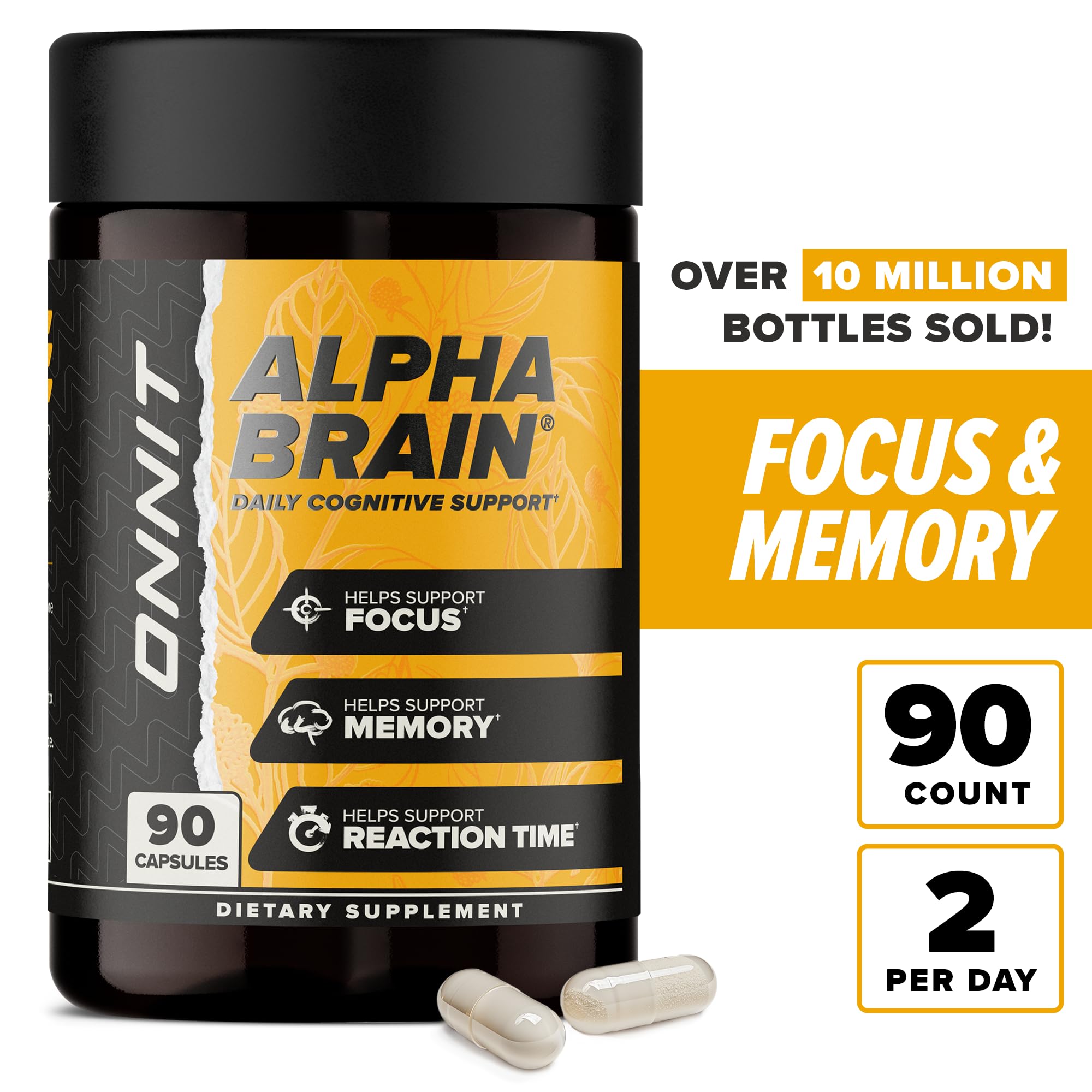 Alpha BRAIN® Cognitive support, including memory, focus & mental processing speed (90 Count)