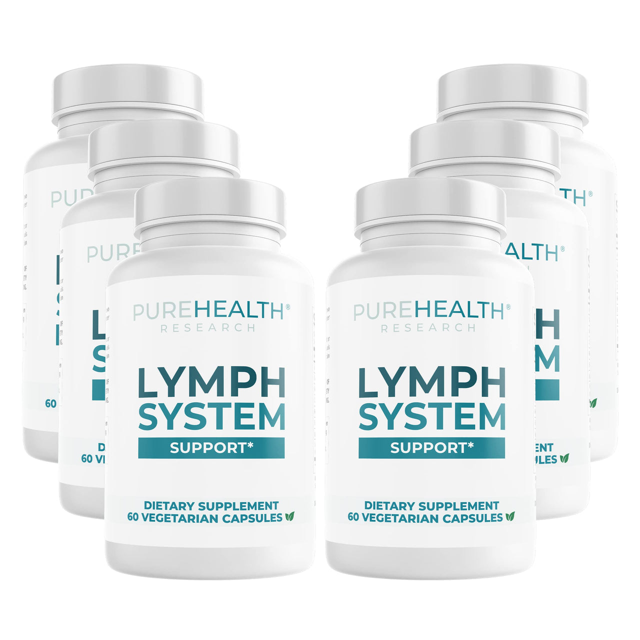 PUREHEALTH RESEARCH Lymph System Support Supplement - Lymphatic Drainage Supplement with Dandelion Extract, Cleavers, Burdock Powder - Reduce Swelling and Cleanse Lymph - 1 Bottle, Brown