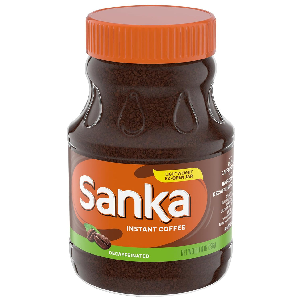 Sanka Decaf Instant Coffee, 8 oz Jar