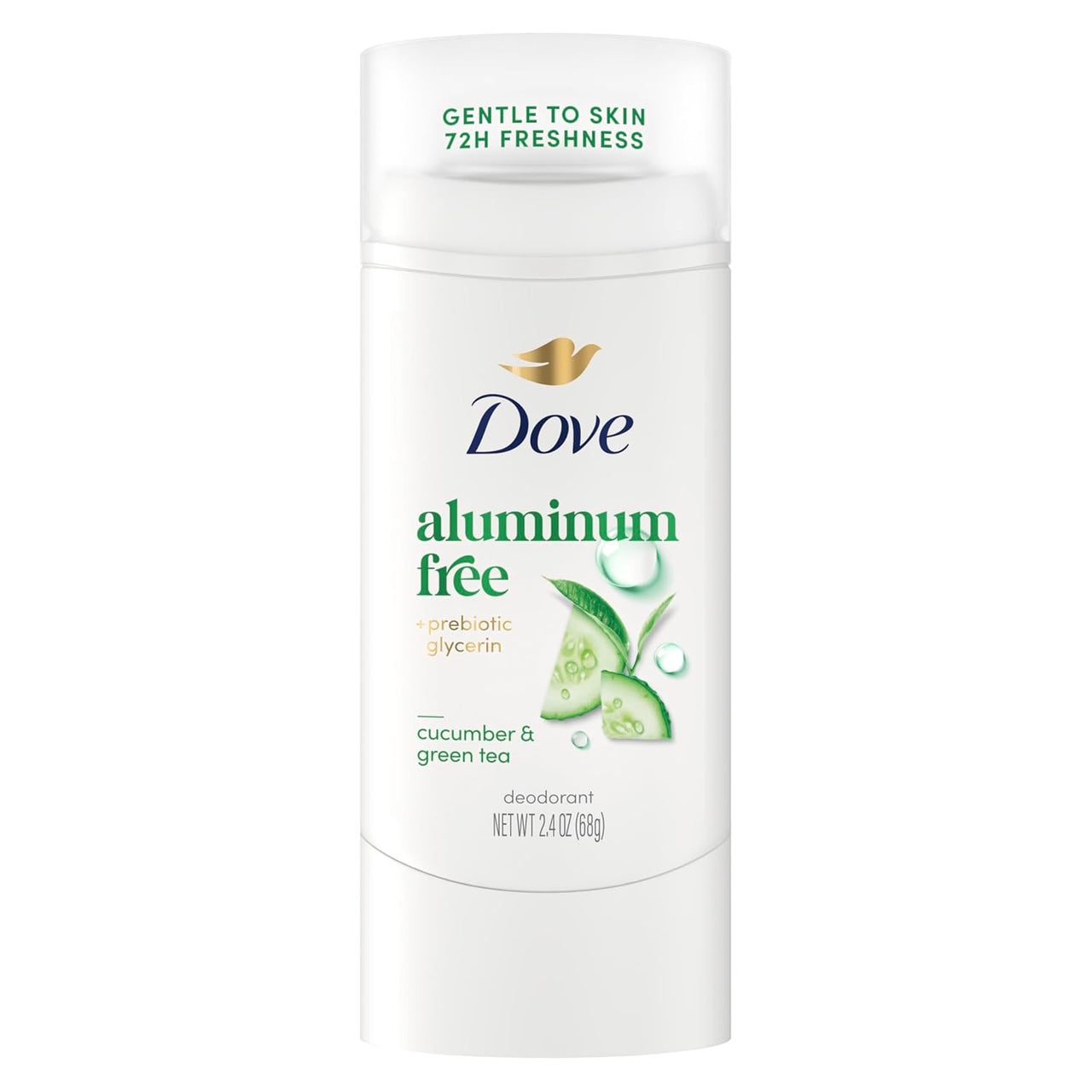 Dove Deodorant Stick Cucumber & Green Tea for 72 Hour Odor Protection Aluminum Free 2.4 oz