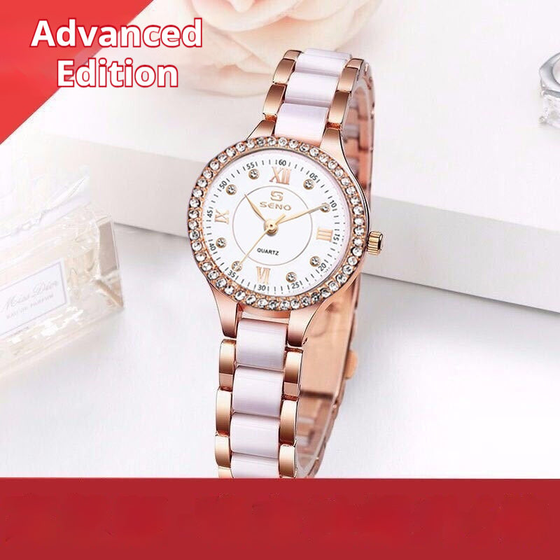 Ceramic Ladies Waterproof Bracelet Watch