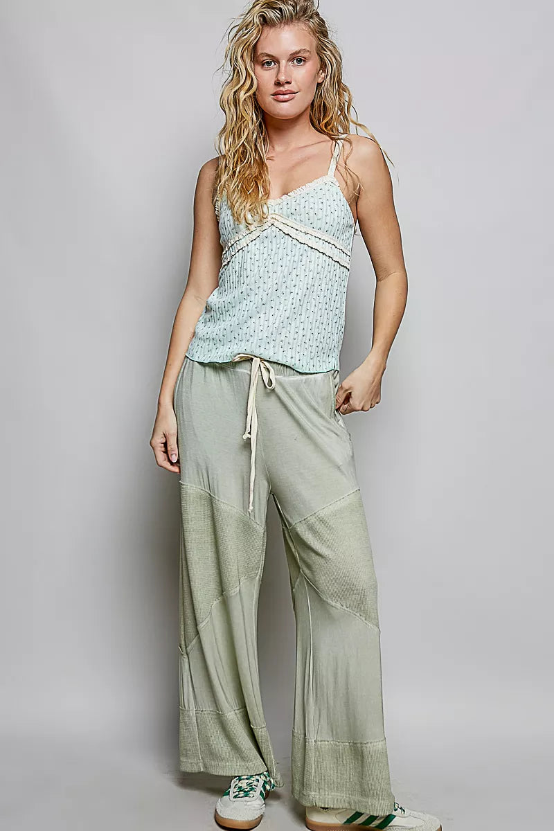 POL Floral Printed Lightweight Ribbed Knit Cami