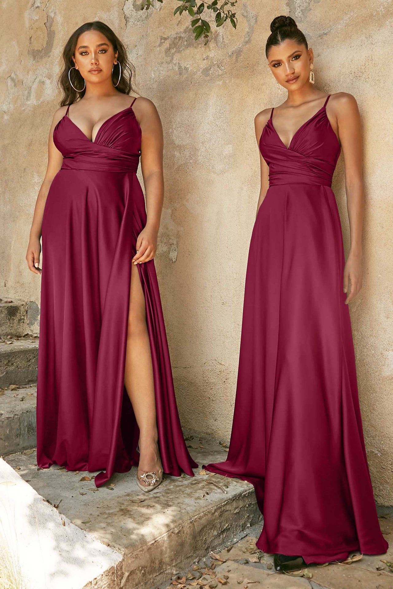 Cinderella Divine 7485C Sweetheart Neckline Soft Satin A-Line Formal Dress