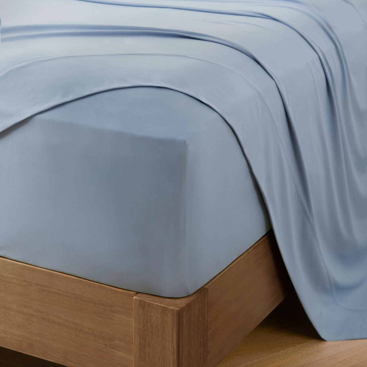 4-Piece Queen Stretch Jersey Sheet Set,Blue