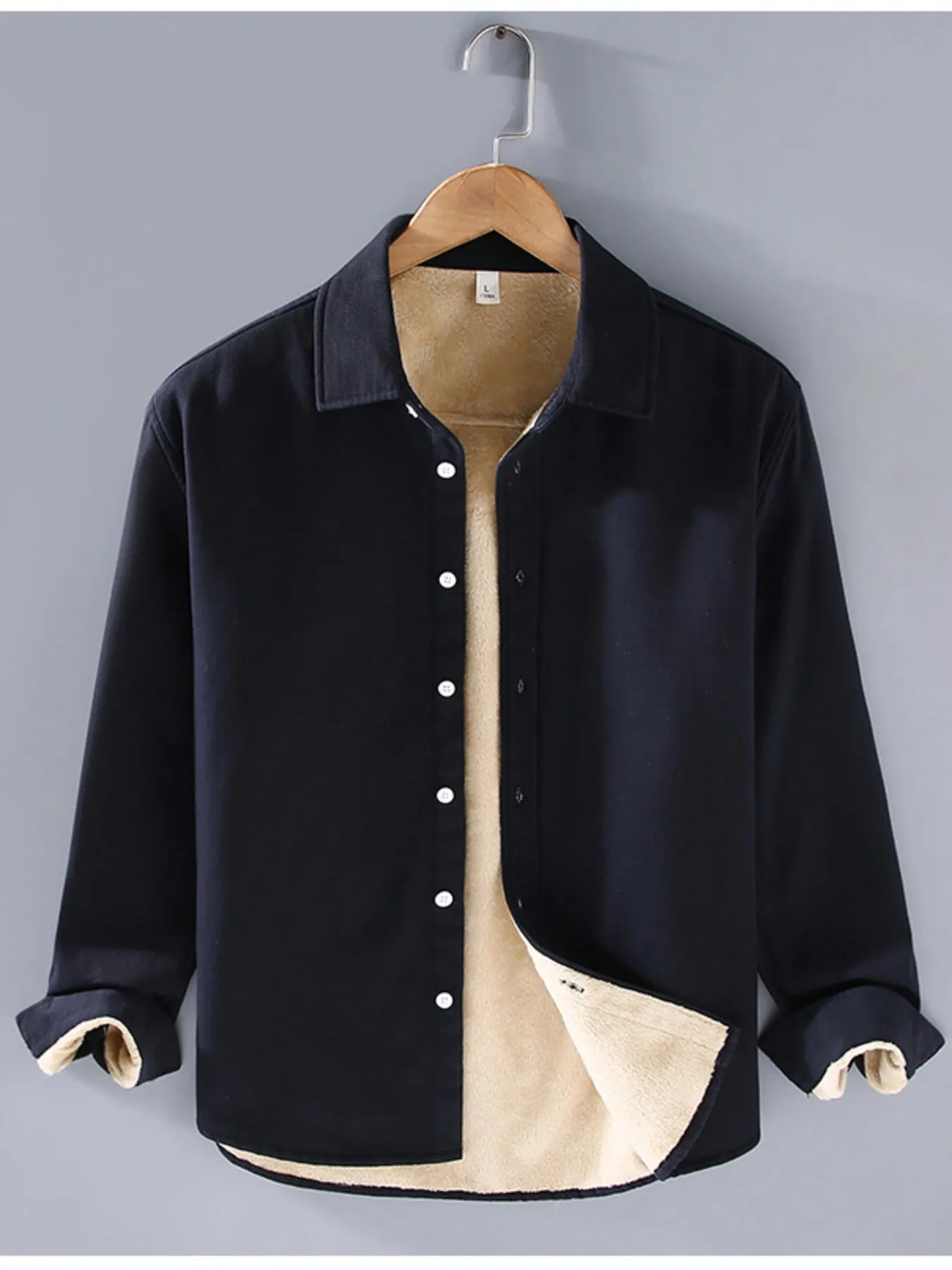 Men's Plus Size Button Up Long Sleeve Shirt