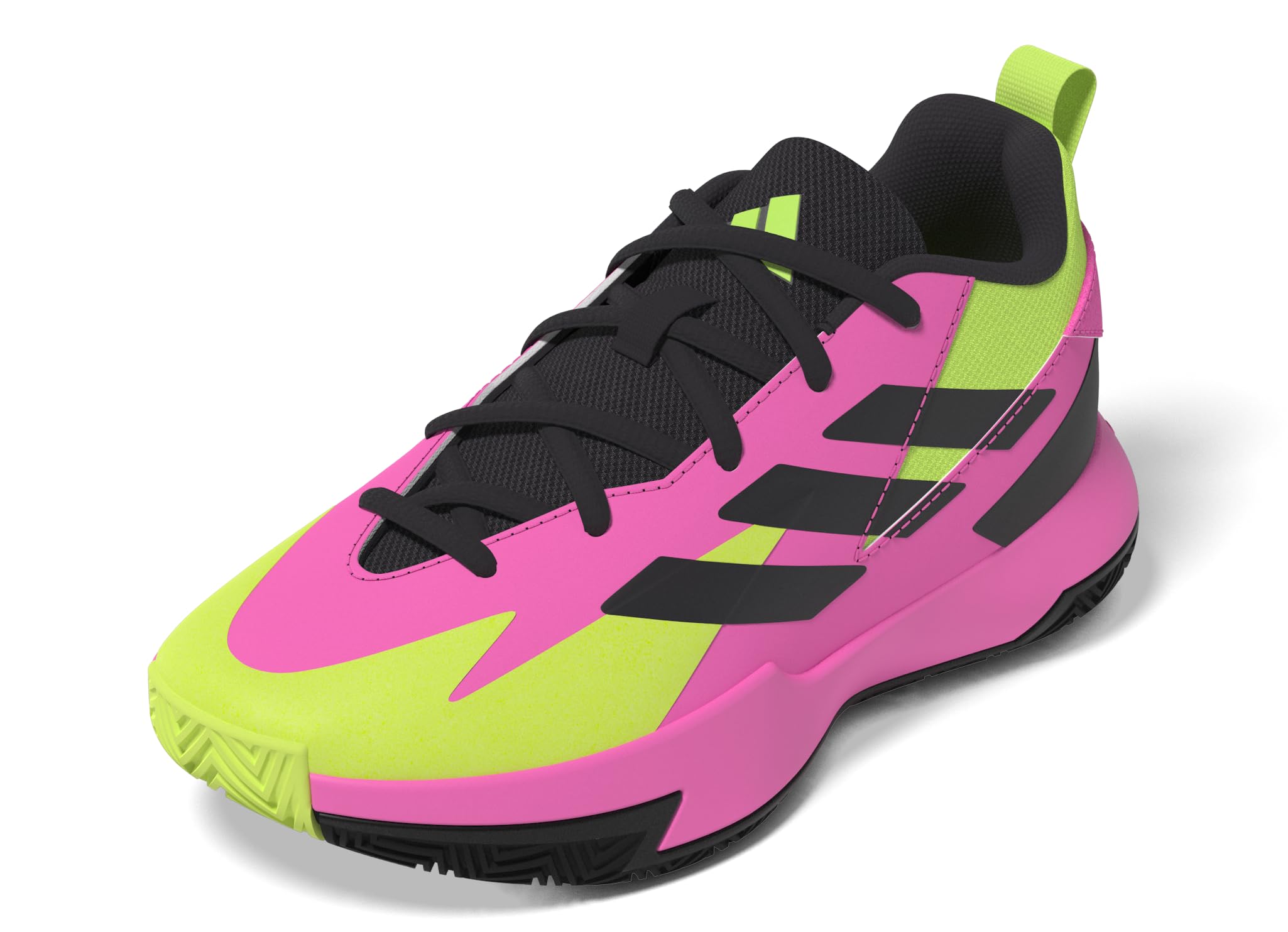 adidas Cross Em Up Select Basketball Sneaker Lucid Pink/Aurora Black/Lucid Lemon 1 US Unisex Little Kid