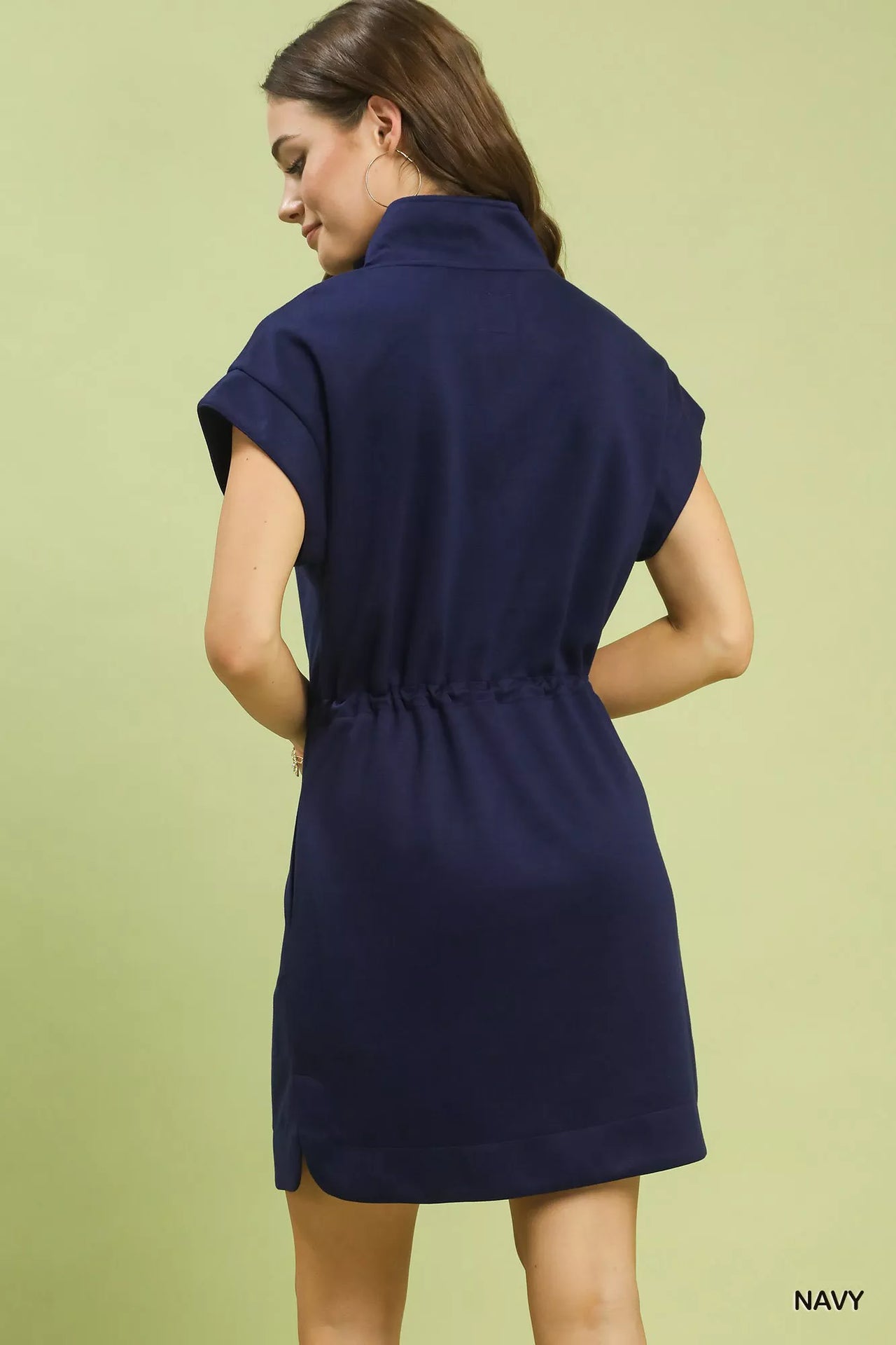 Umgee Dolman Sleeve Zip Detail Dress