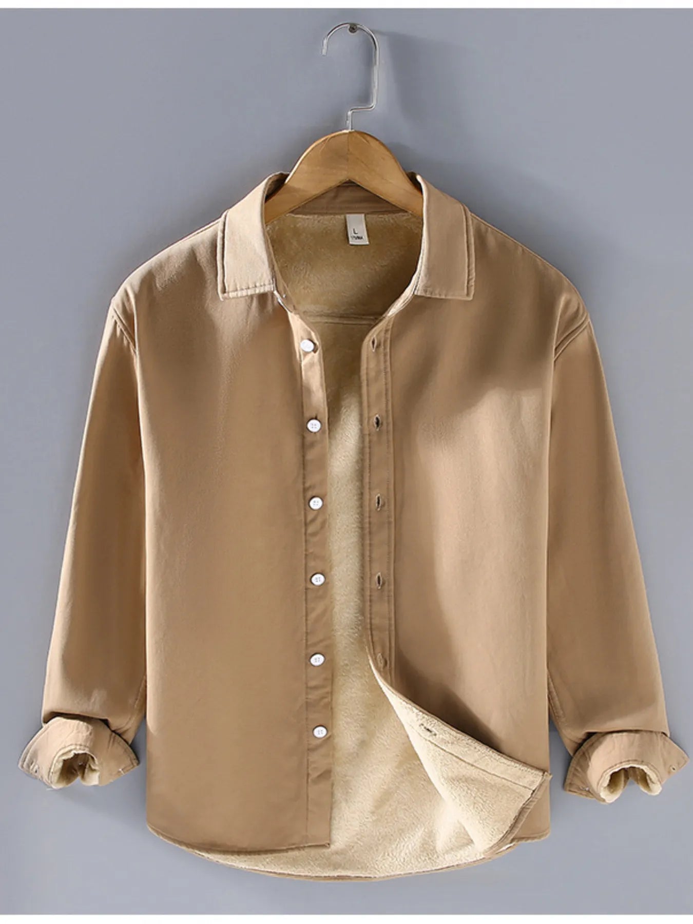 Men's Plus Size Button Up Long Sleeve Shirt