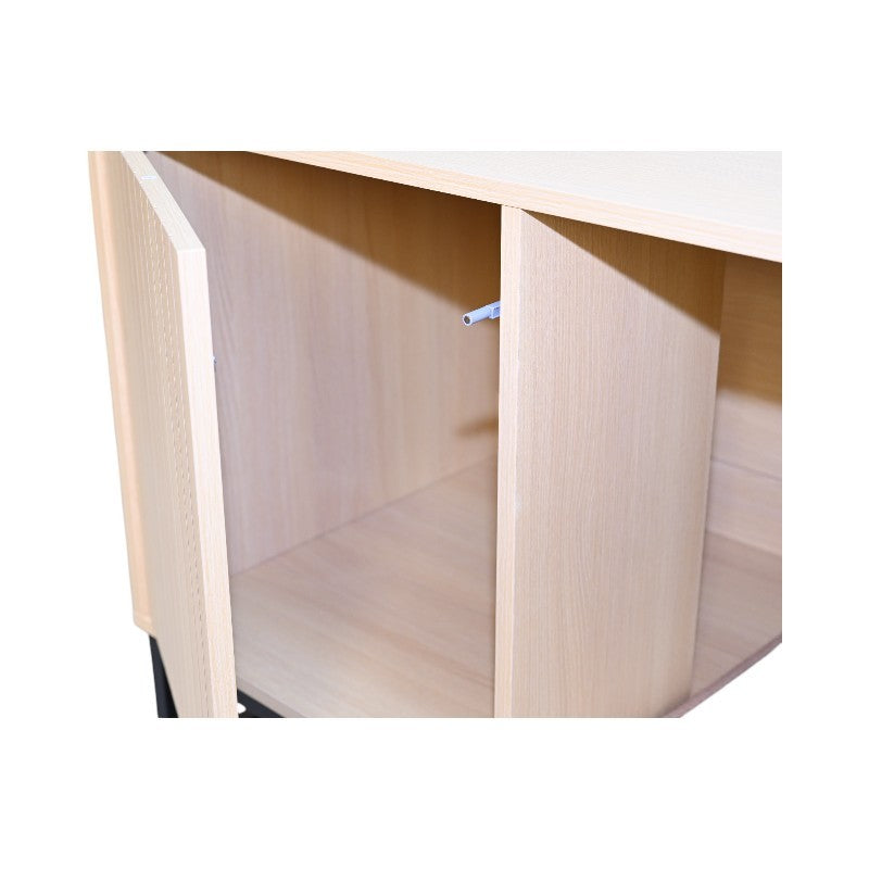 Modern Wooden Cat House with Scratching Mat - 47.64' x 21.46' x 25.98', 76.4 lbs