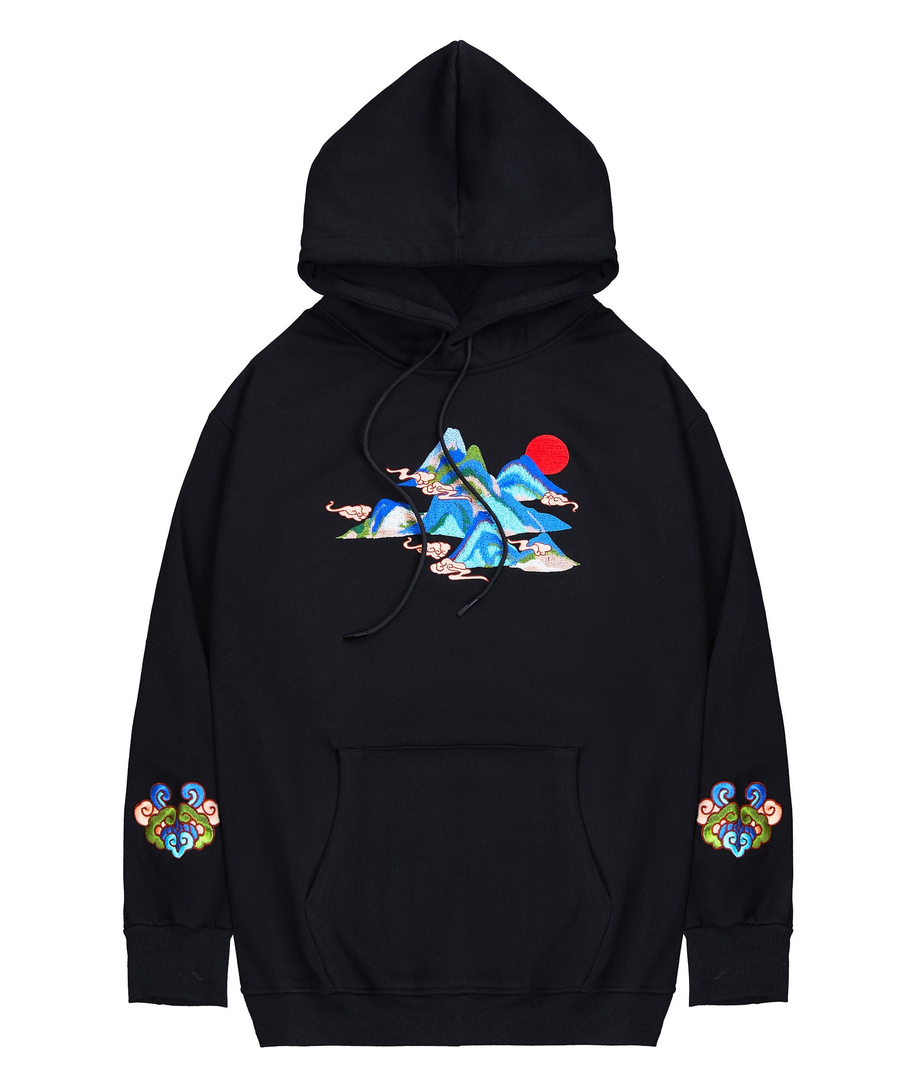 KH9232 Mountains Embroidery Hoodie